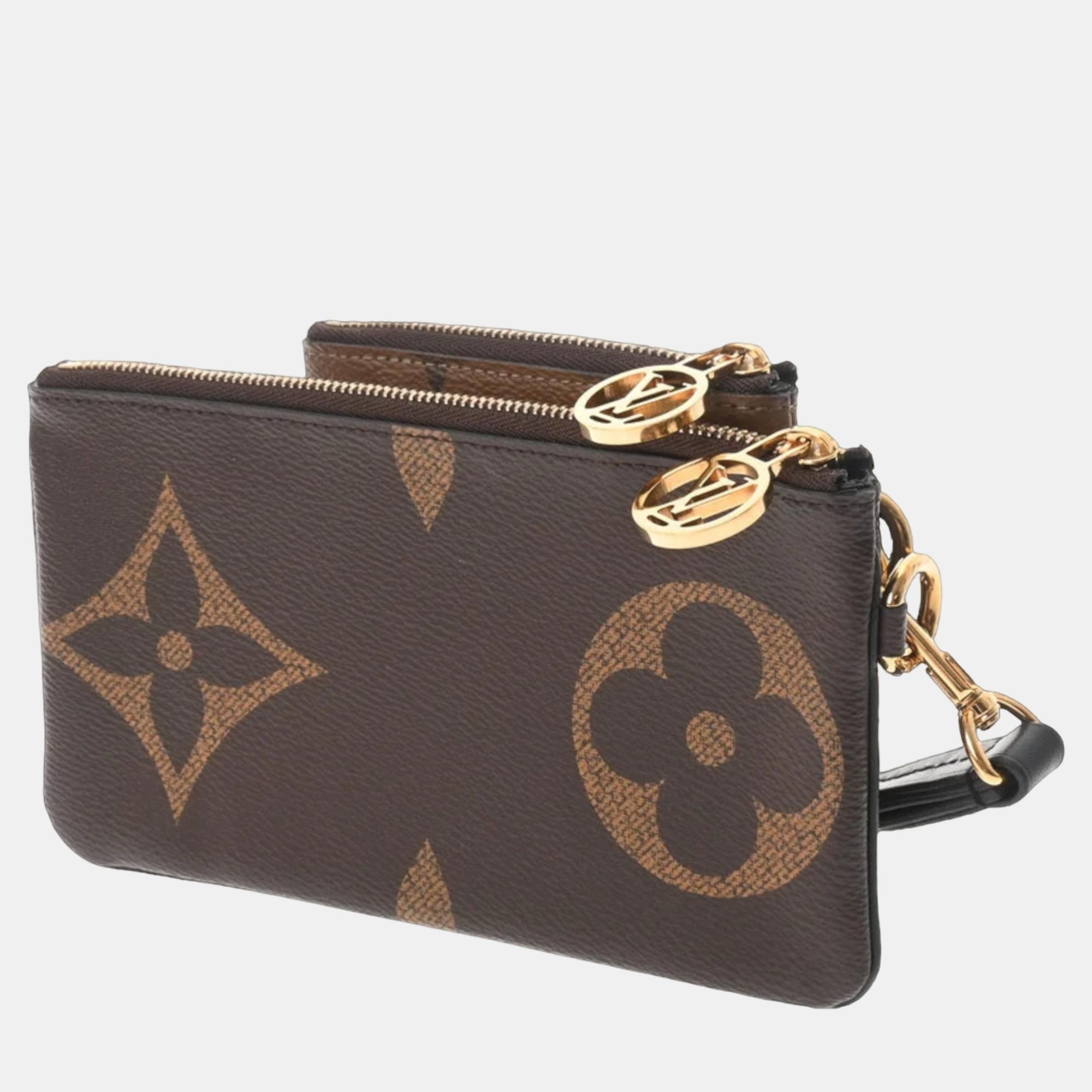 

Louis Vuitton Brown Monogram Canvas Reverse Monogram Giant Trio Pouch