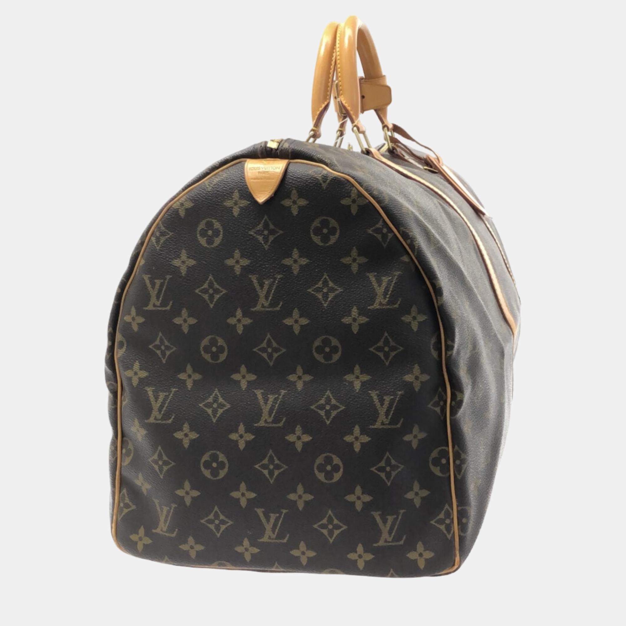 

Louis Vuitton Brown Monogram Canvas Keepall 55 travel Bag