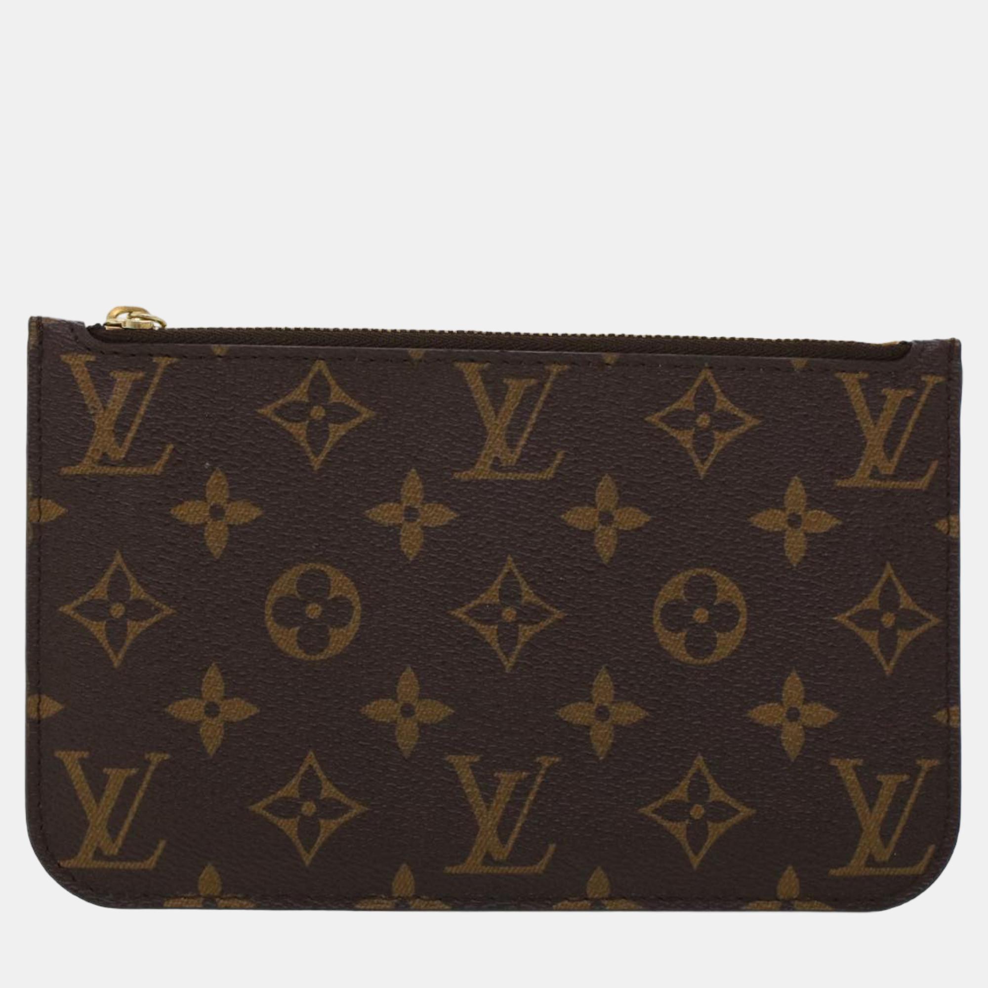 

Louis Vuitton Brown Monogram Canvas Neverfull Pouch