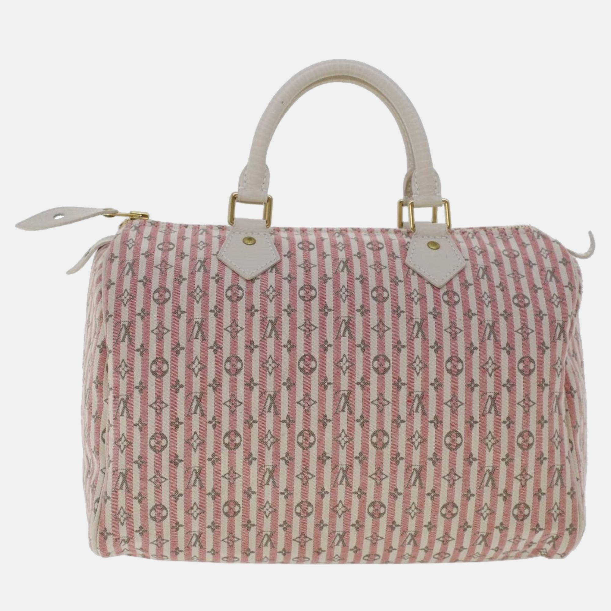 

Louis Vuitton Red/White Monogram Canvas Speedy 30 handbag