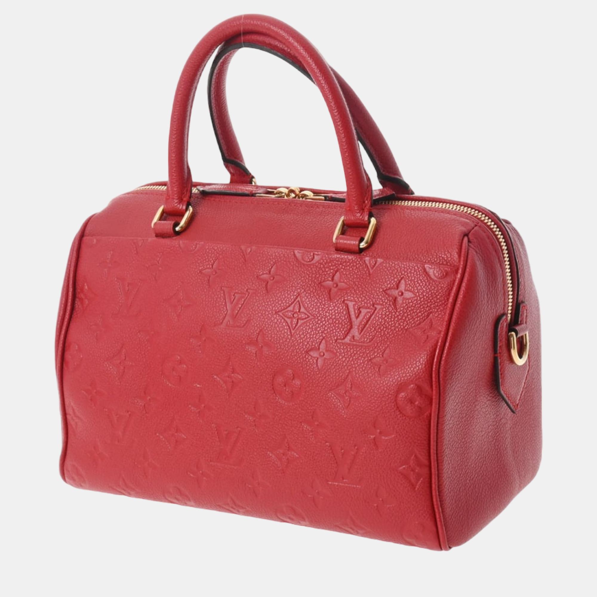 

Louis Vuitton Red Monogram Empreinte Leather Speedy Bandoulière 25 Top Handle Bag