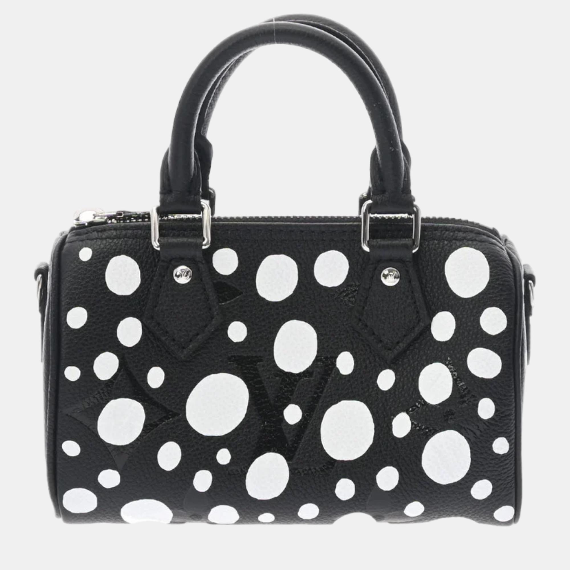

Louis Vuitton x YK Black Polka Dot Nano Speedy Bandoulière Top Handle Bag