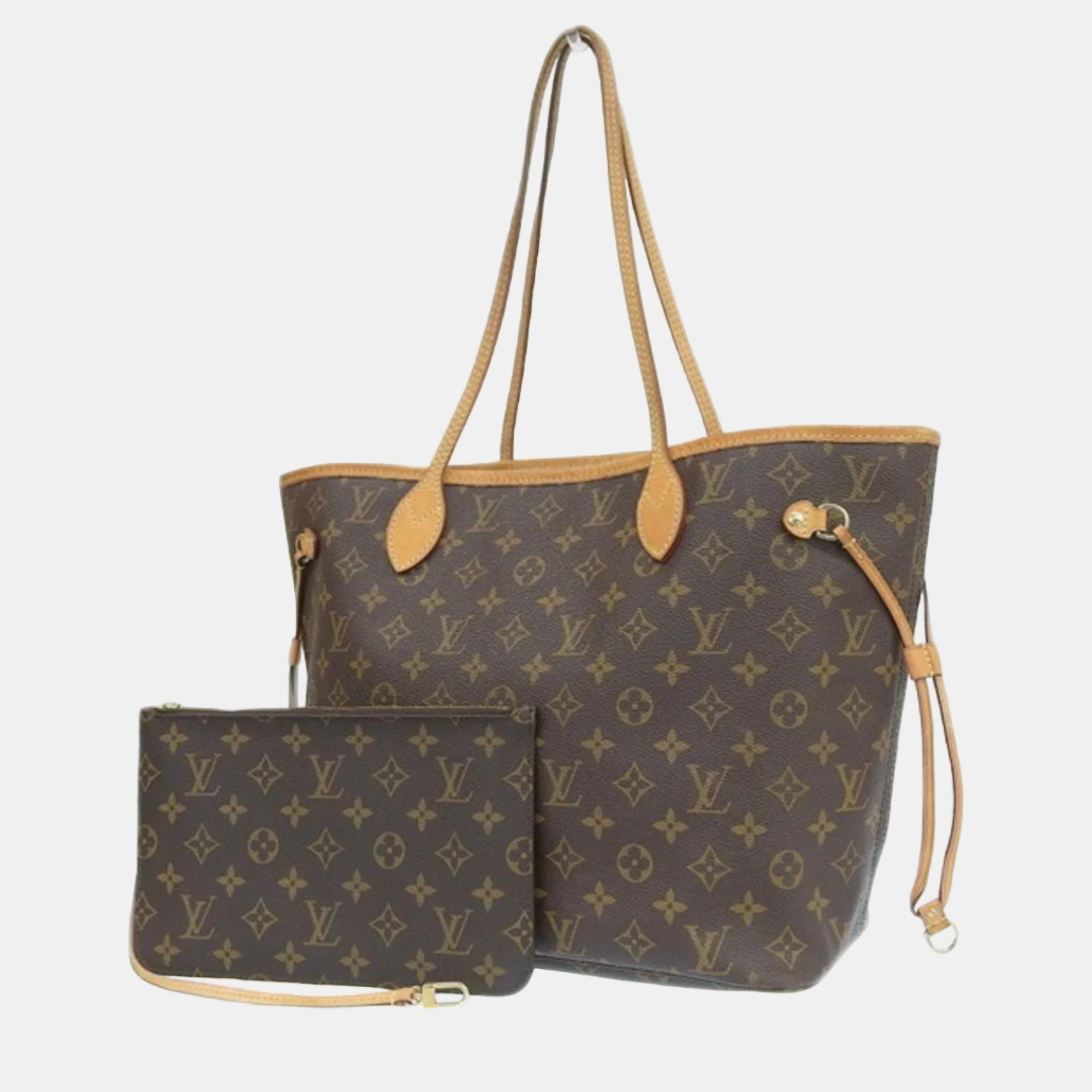 

Louis Vuitton Brown Monogram Canvas Neverfull MM Tote Bag