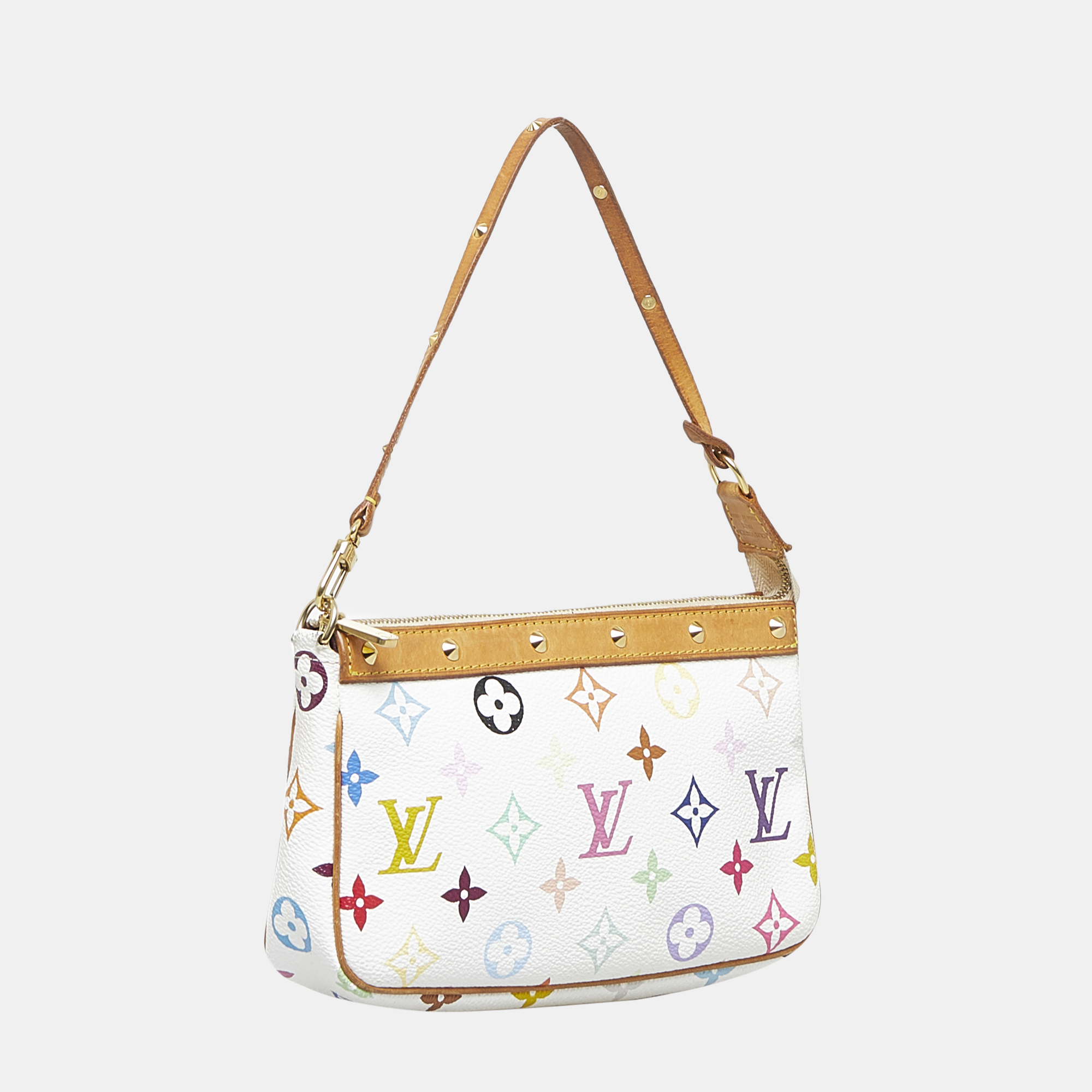 

Louis Vuitton White Monogram Multicolore Pochette Accessoires