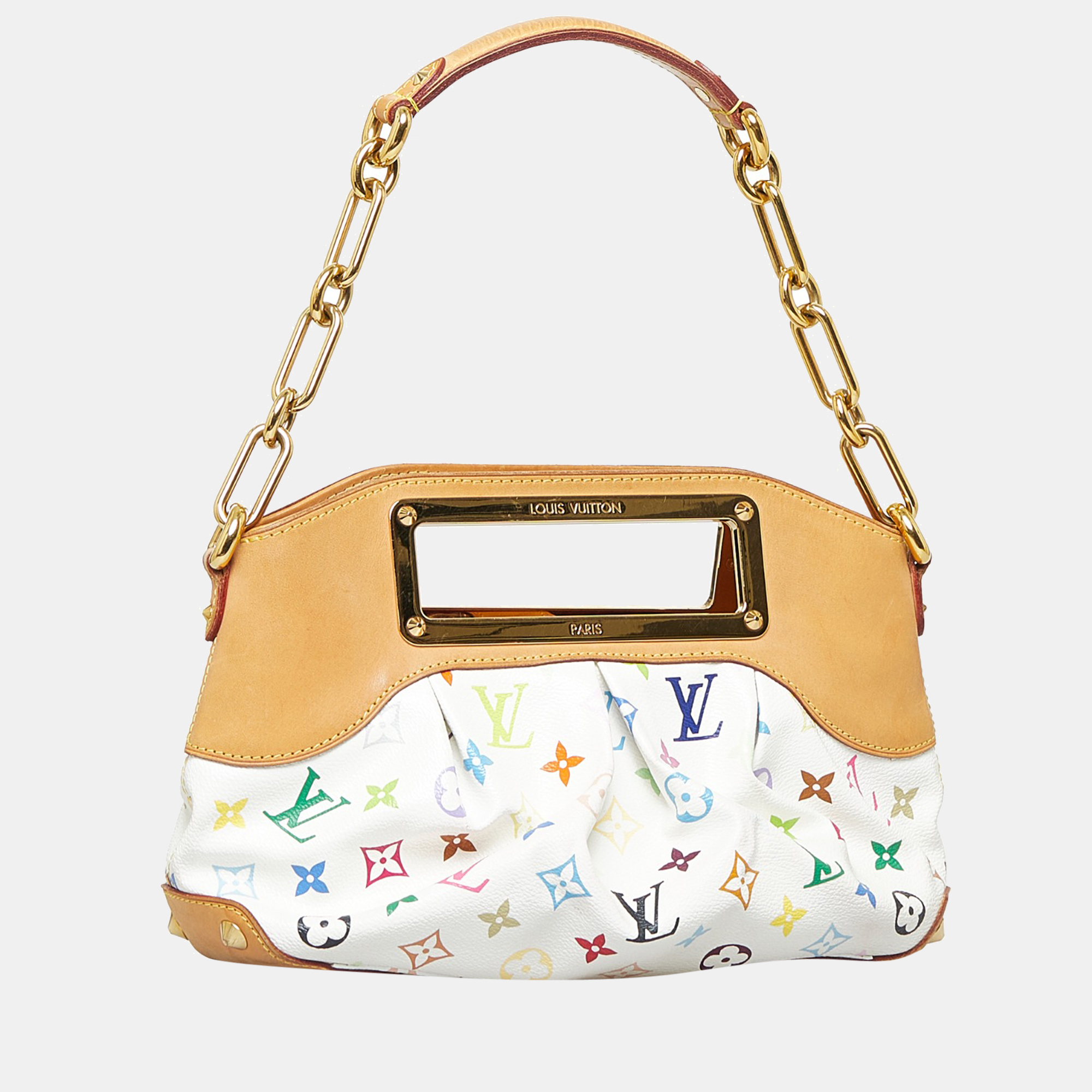 

Louis Vuitton White Monogram Multicolore Judy PM