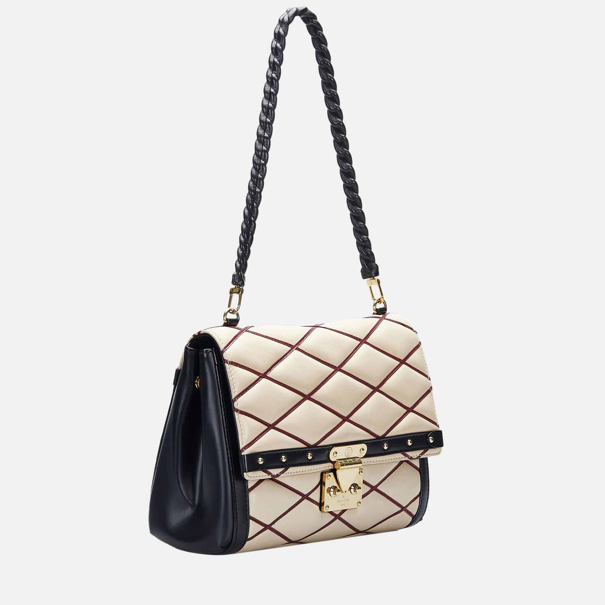 

Louis Vuitton Beige/Black/Brown Malletage Pochette Flap Bag