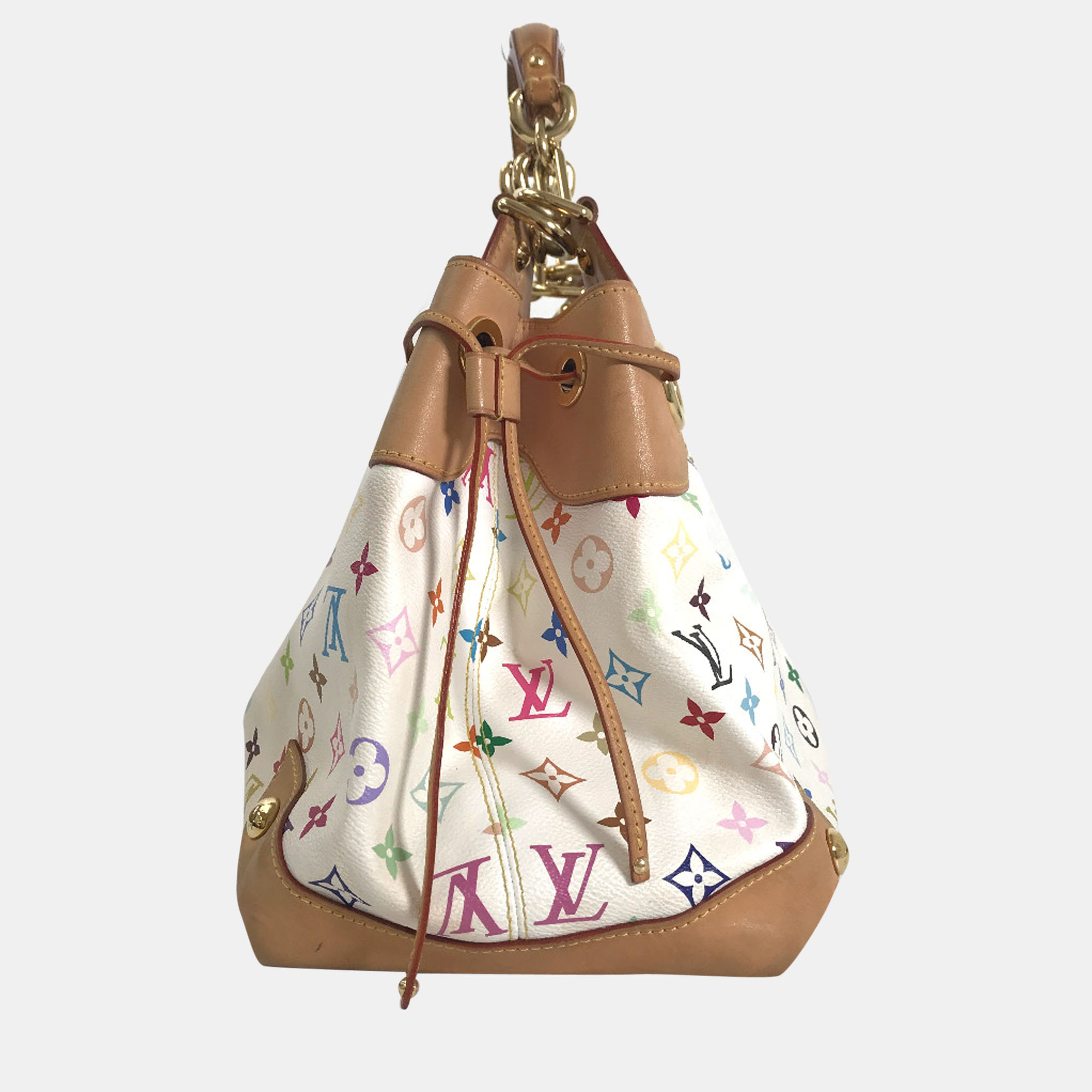 

Louis Vuitton White Multicolor Monogram Canvas Ursula Satchel