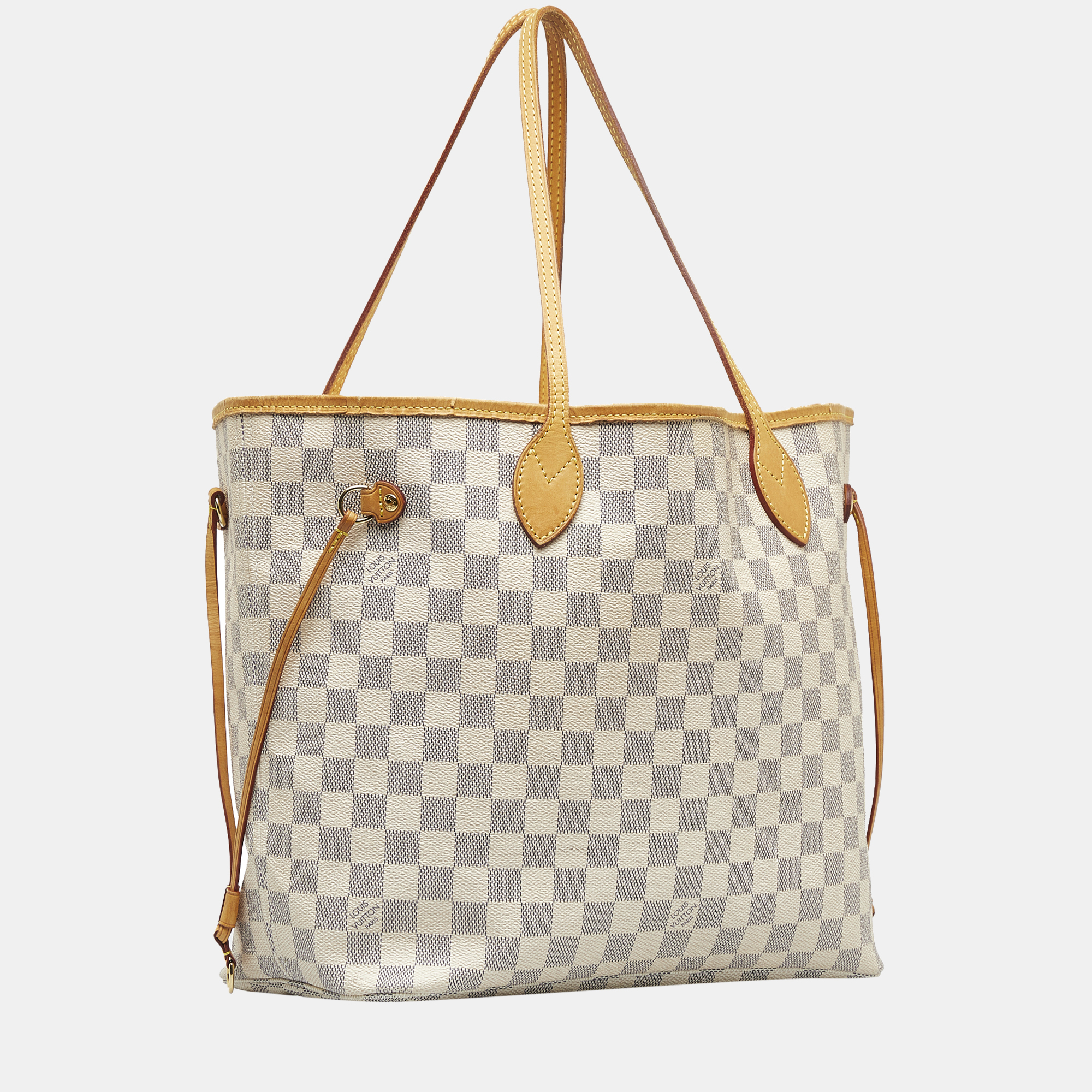 

Louis Vuitton Wite Damier Azur Neverfull MM, White