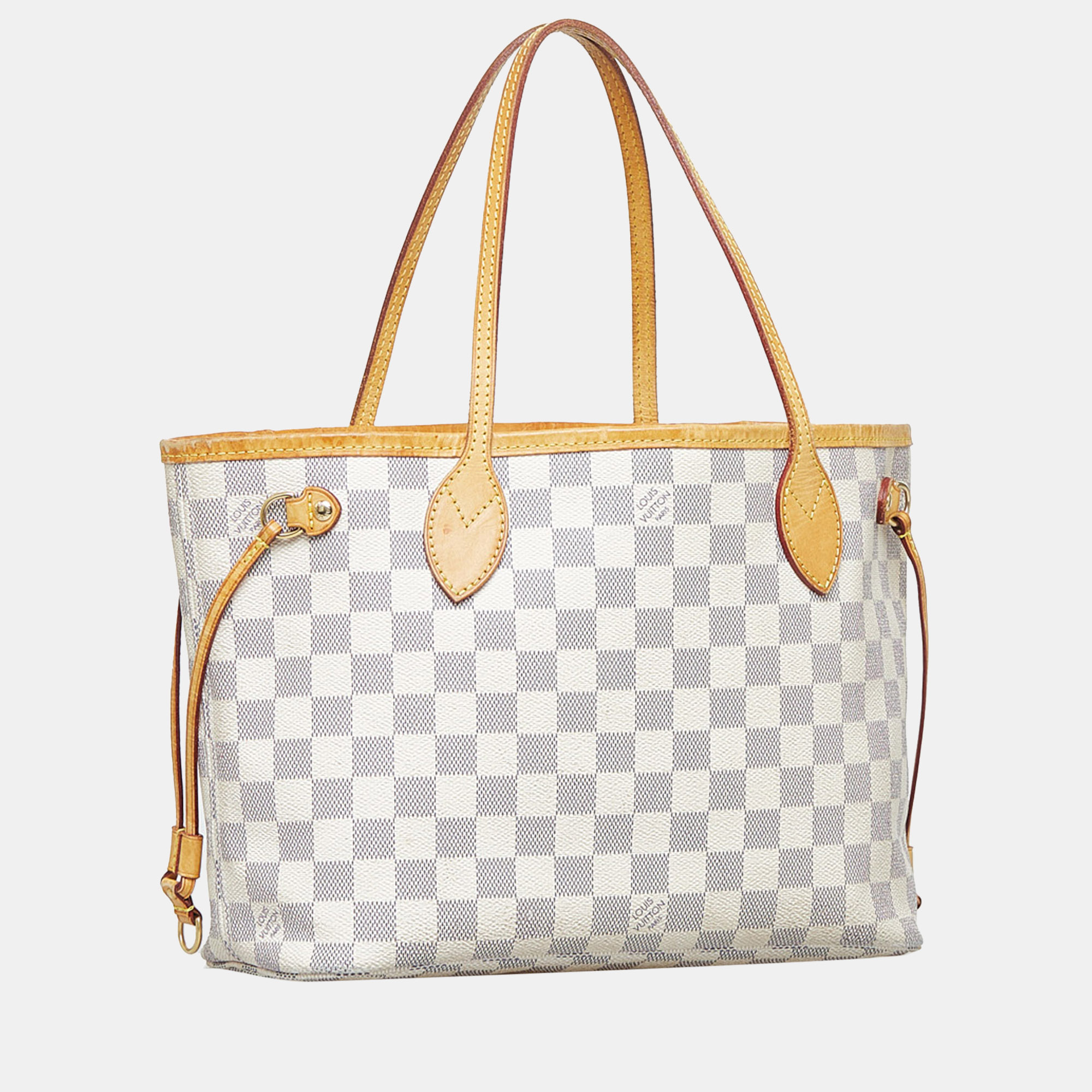 

Louis Vuitton White Damier Azur Neverfull PM