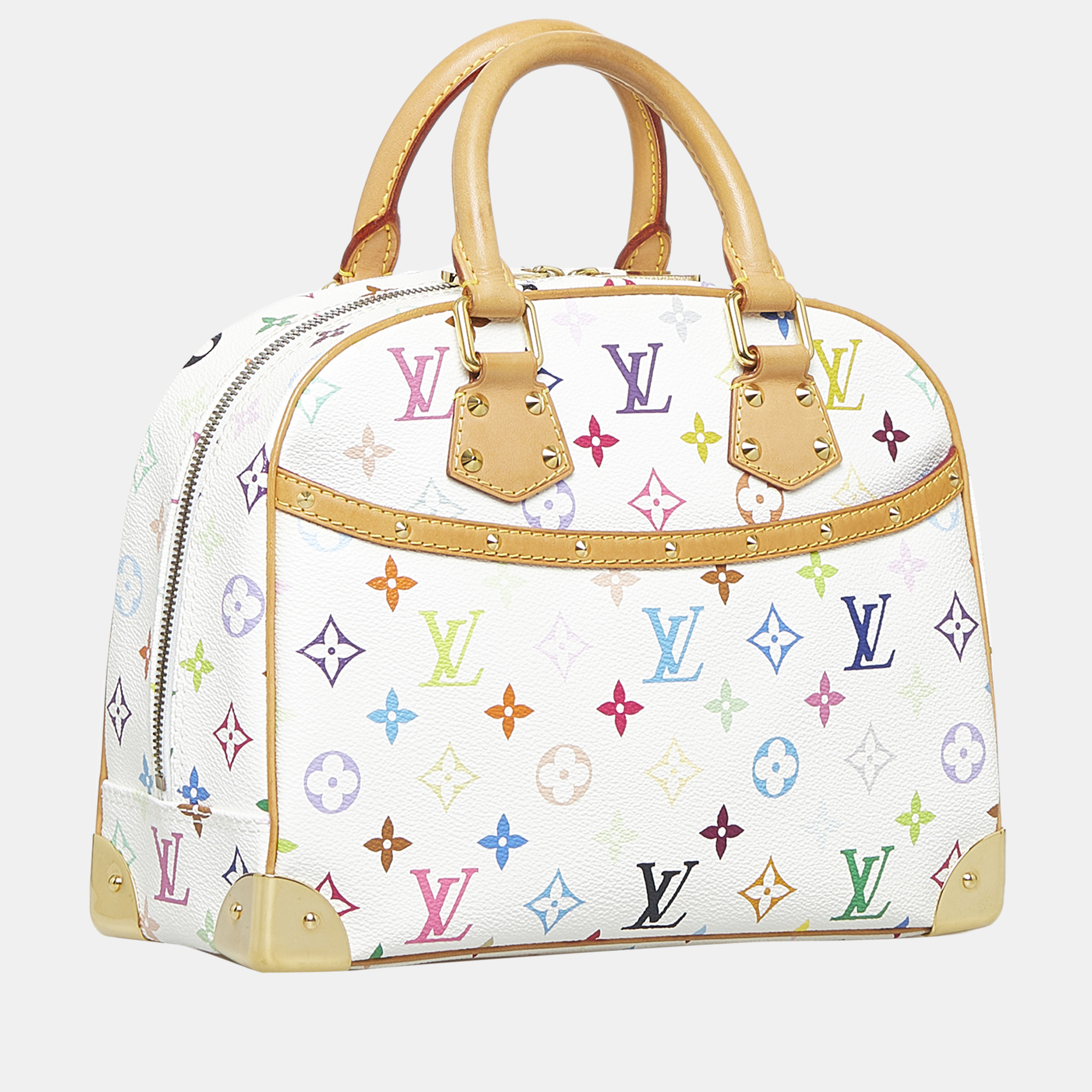 

Louis Vuitton White Monogram Multicolore Trouville