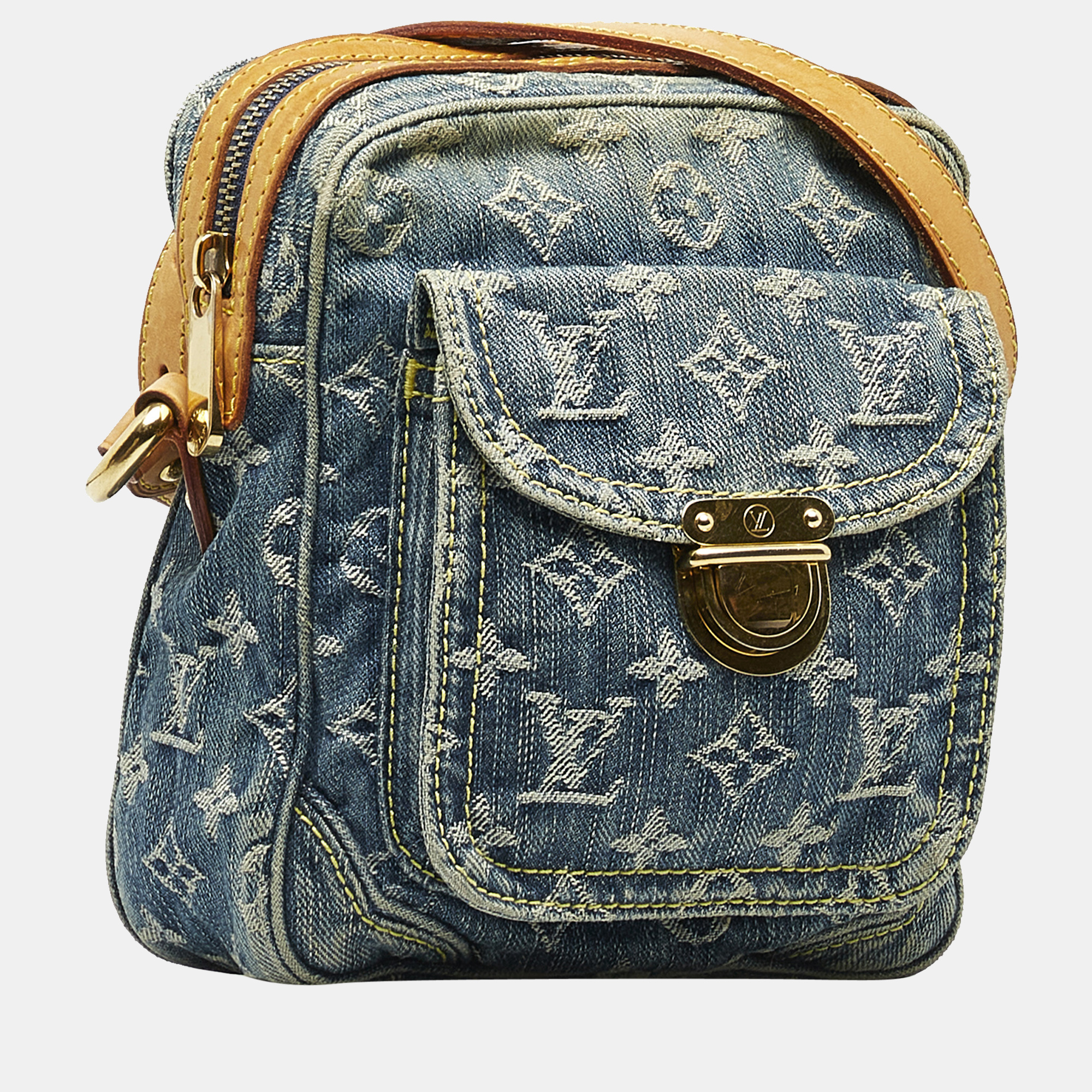 

Louis Vuitton Blue Monogram Denim Camera Bag