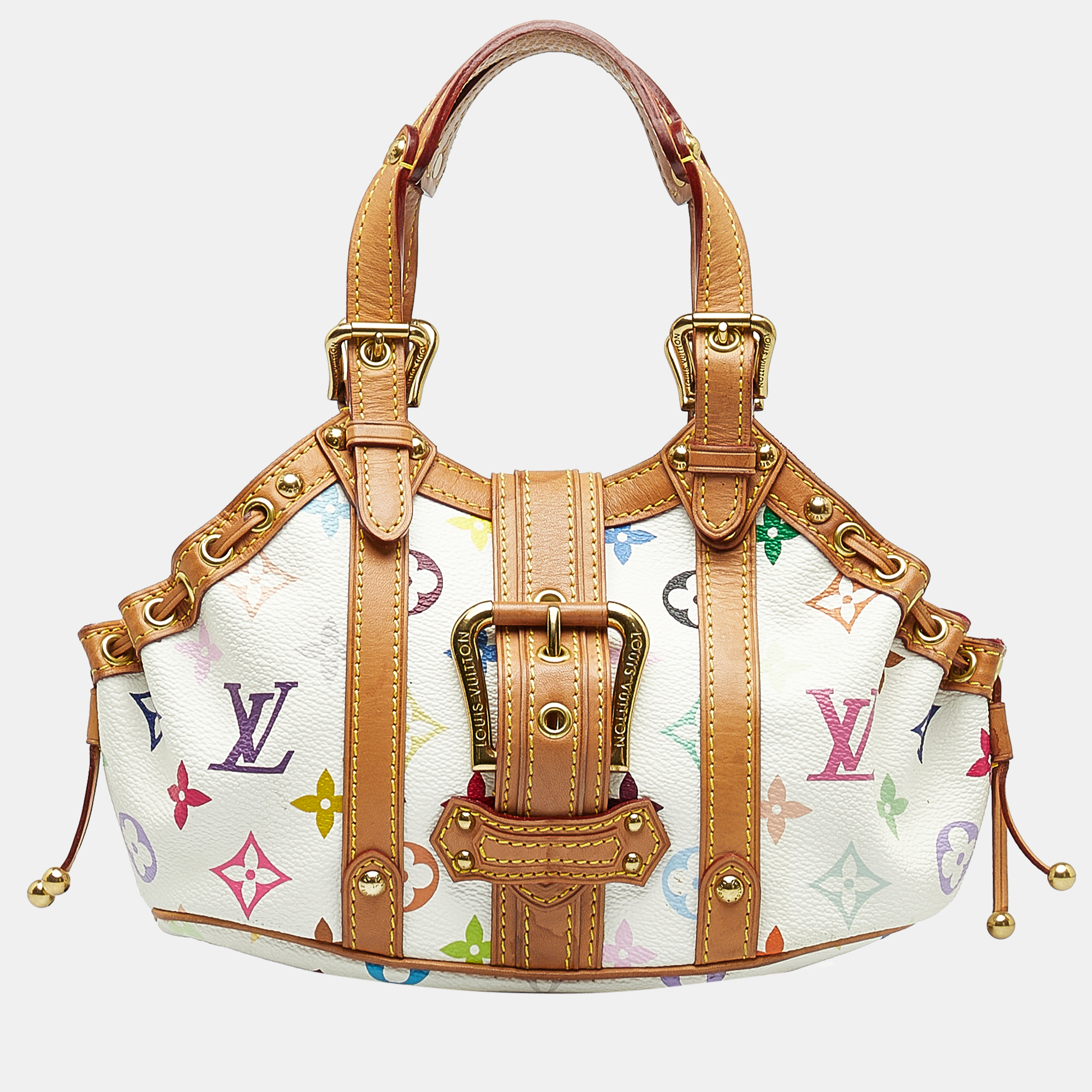 White Louis Vuitton Monogram Multicolore Theda PM Handbag