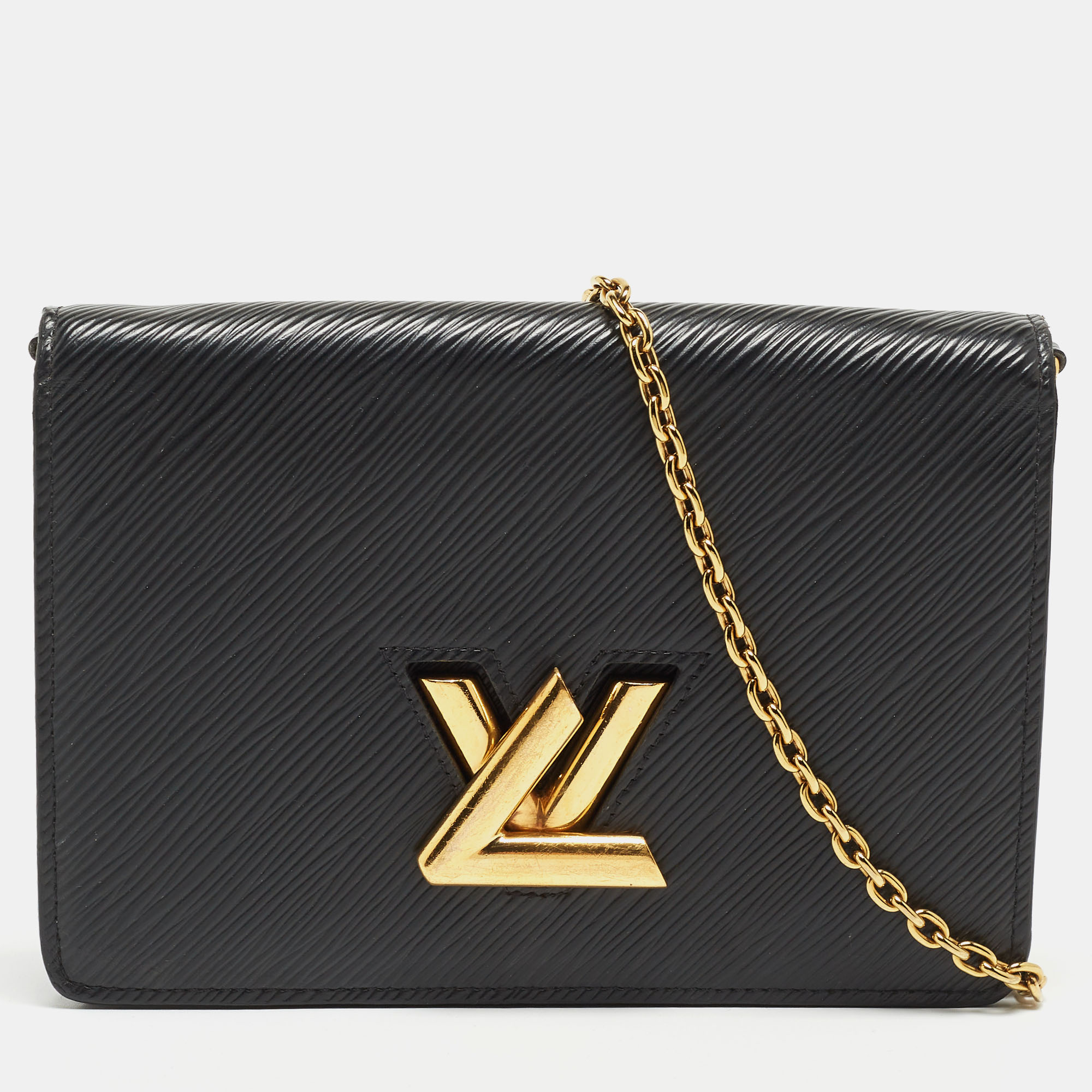 Pre-owned Louis Vuitton X Yayoi Kusama Twist Belt Chain Wallet Yellow/black