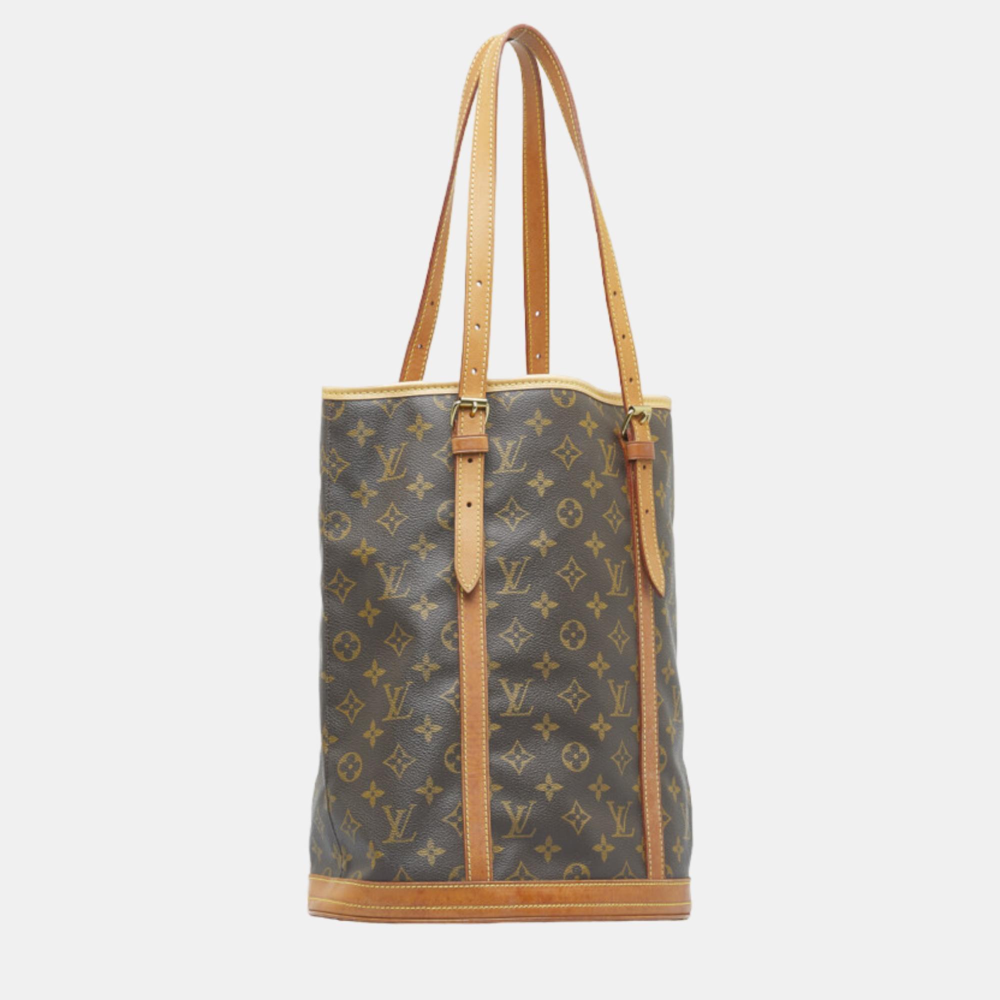 

Louis Vuitton Brown Monogram Canvas Bucket GM Tote Bag