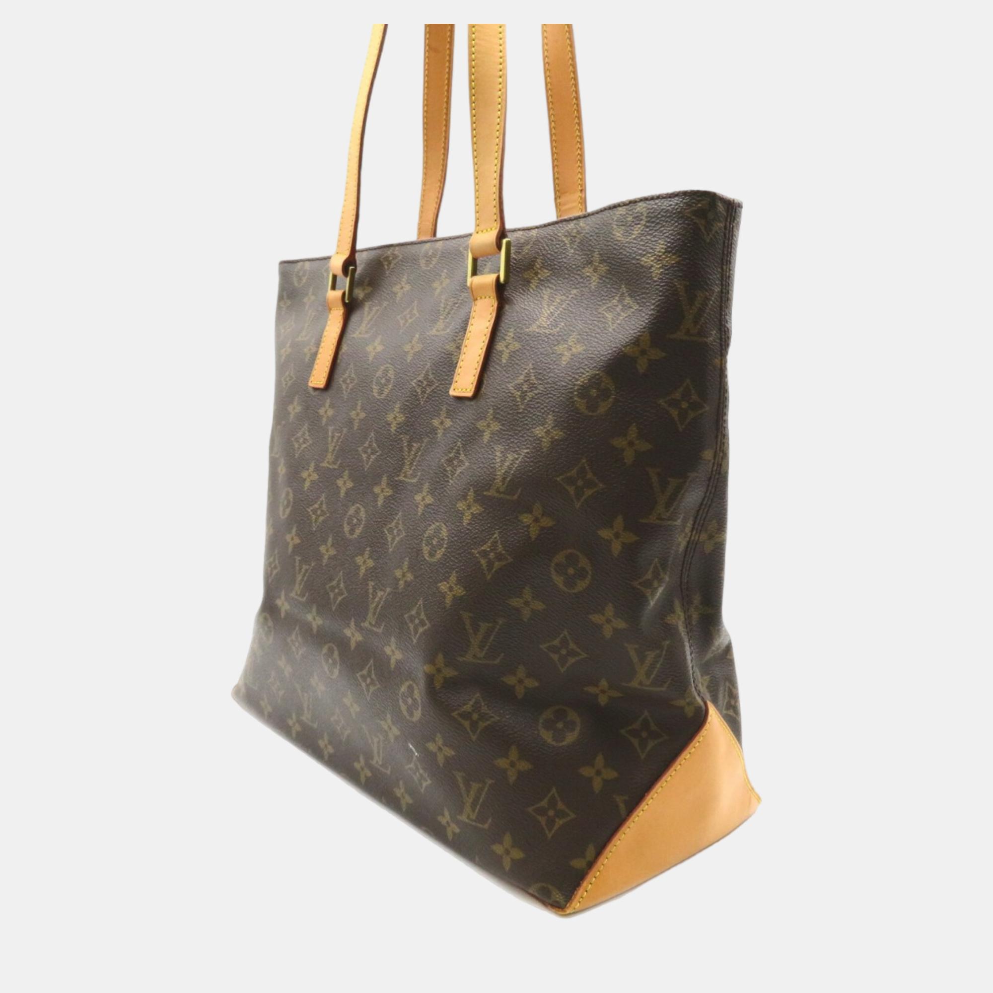 

Louis Vuitton Brown Canvas Monogram Cabas Mezzo Tote Bag