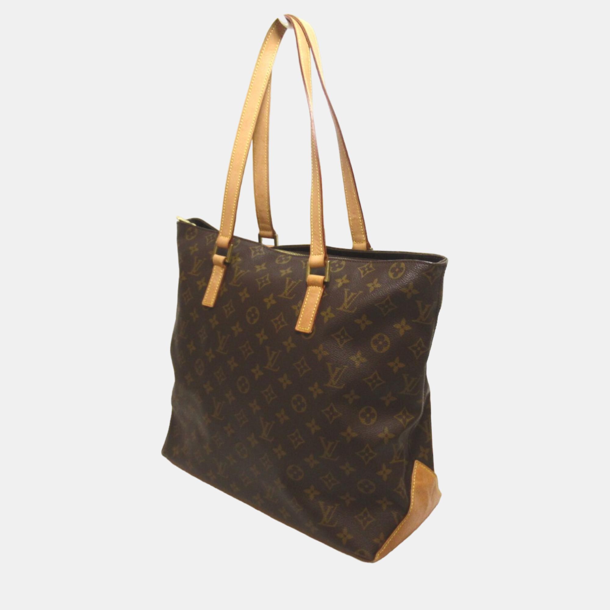 

Louis Vuitton Brown Canvas Monogram Cabas Mezzo Tote Bag