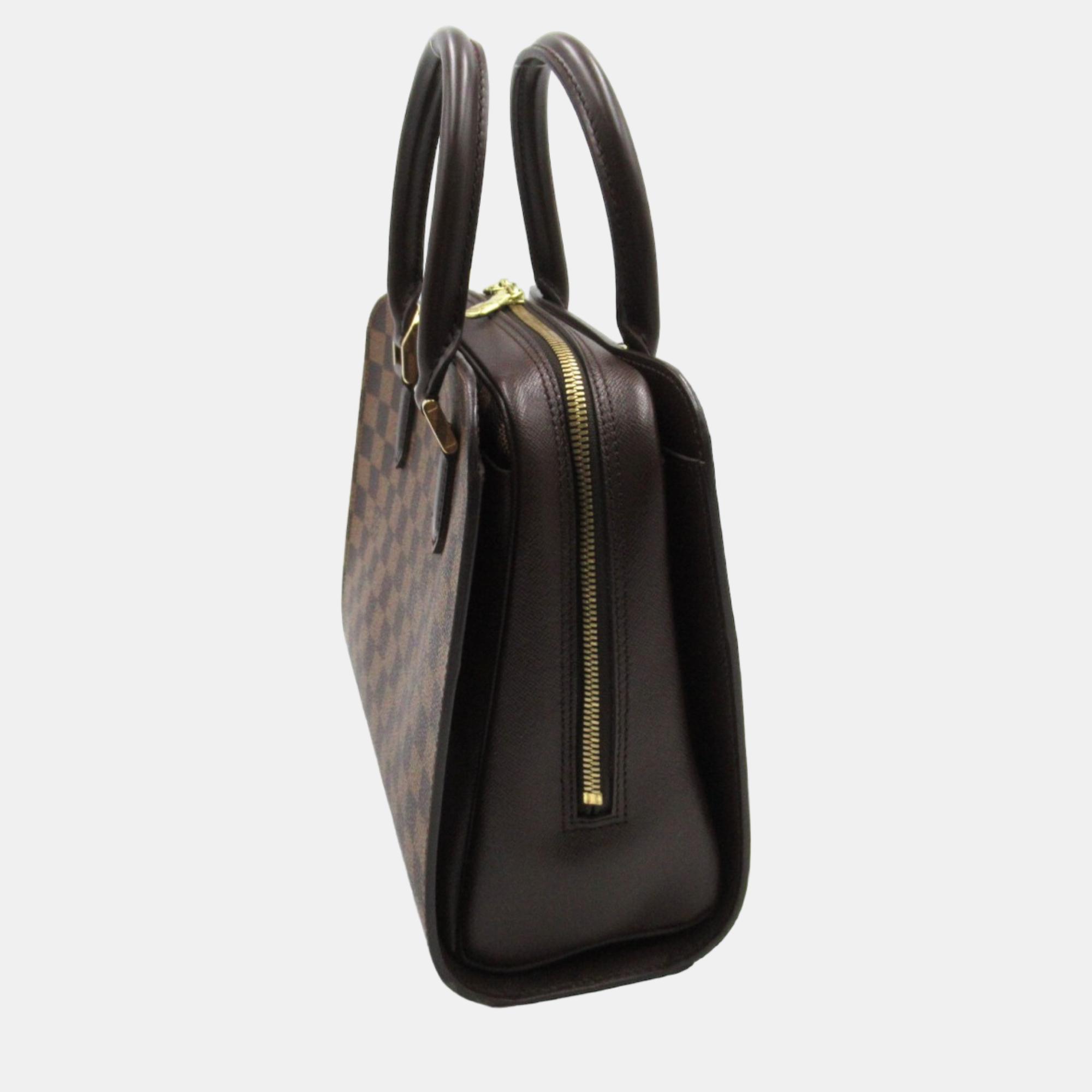 

Louis Vuitton Brown Canvas Damier Ebene Triana Handbag