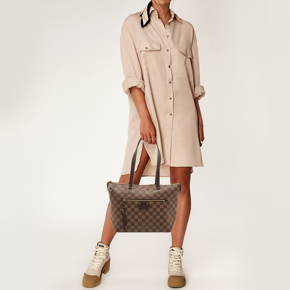 

Louis Vuitton Damier Ebene Canvas Lena PM Bag, Brown