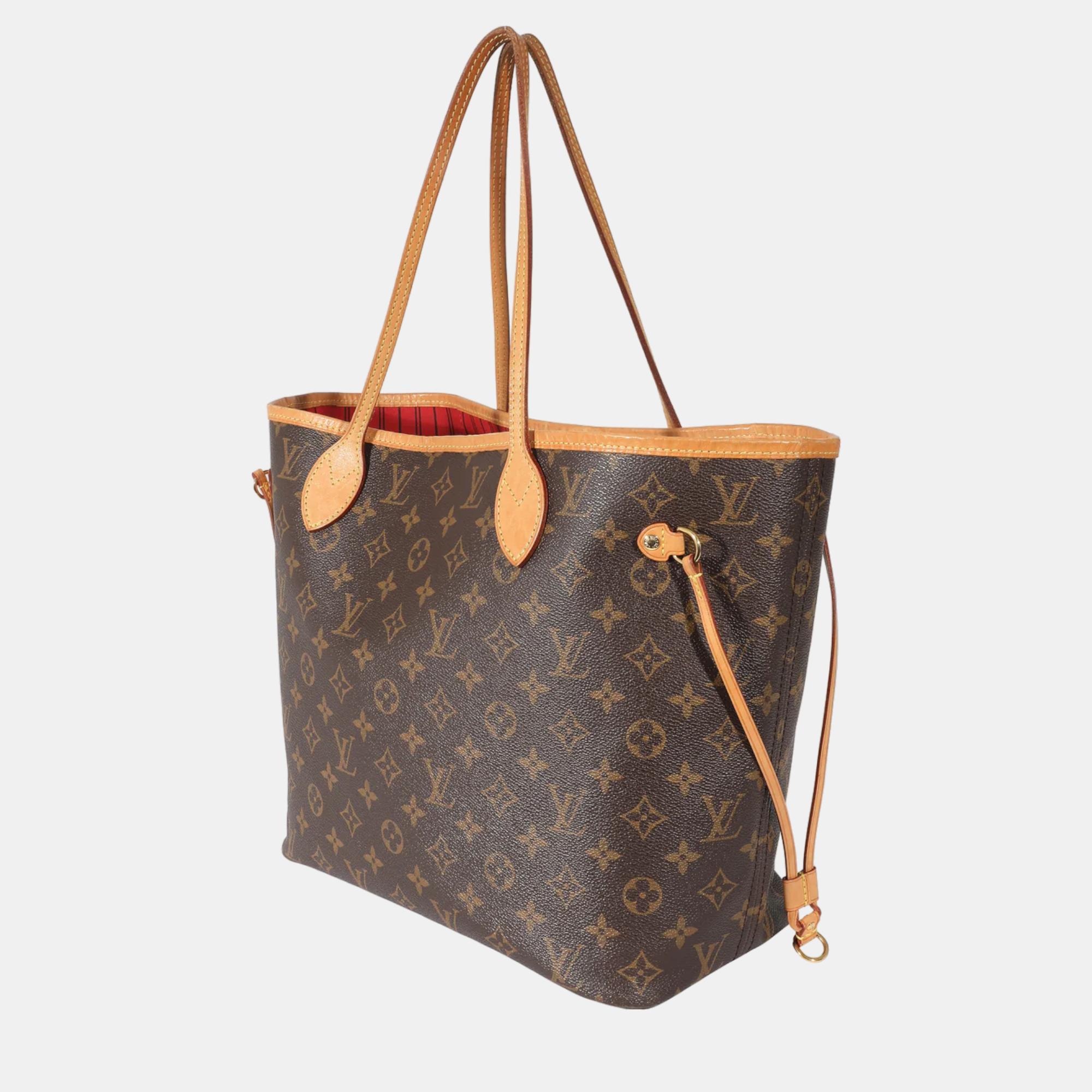 

Louis Vuitton Brown Monogram Canvas Neverfull MM Tote Bag