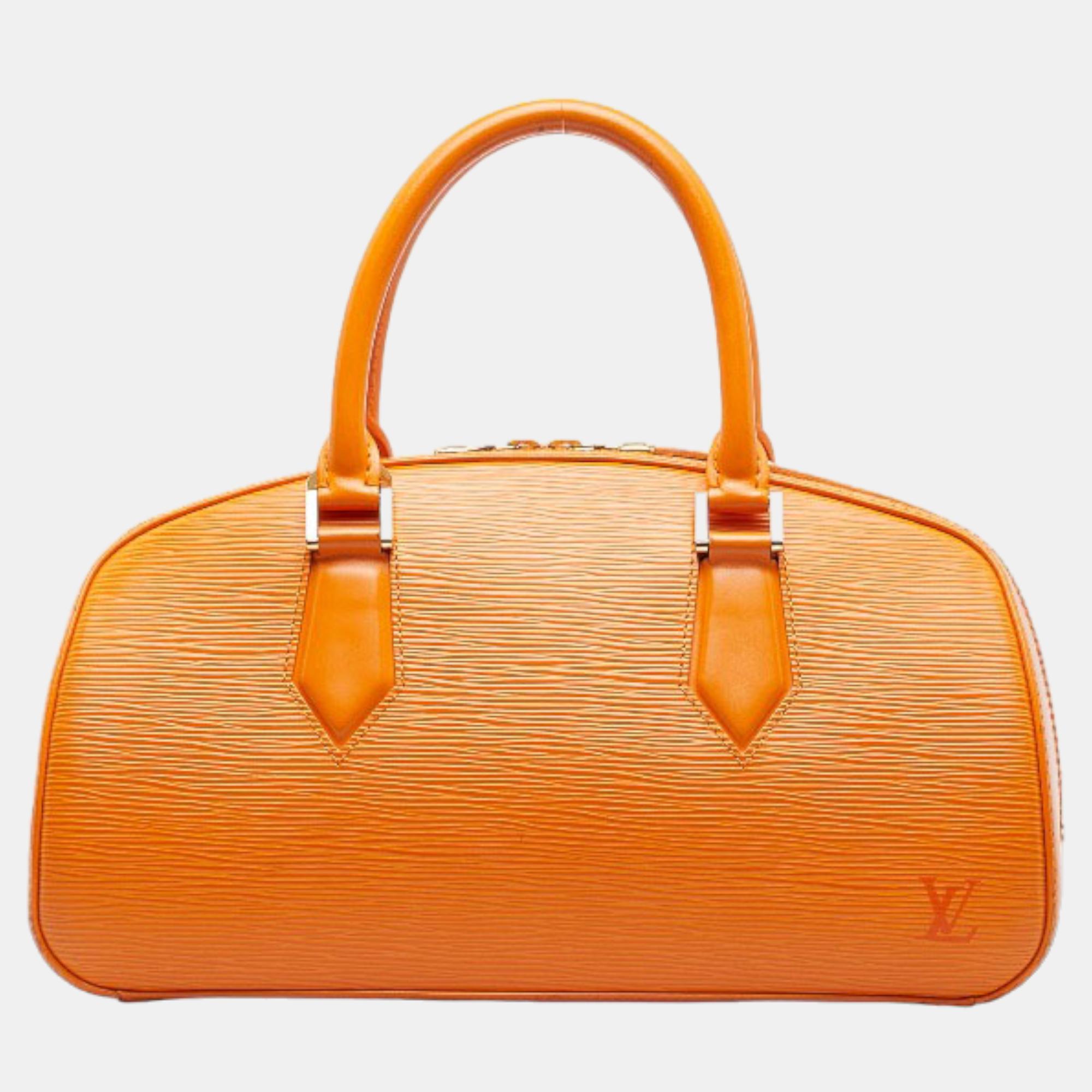 Louis Vuitton Jasmine Orange Leather Handbag (Pre-Owned)