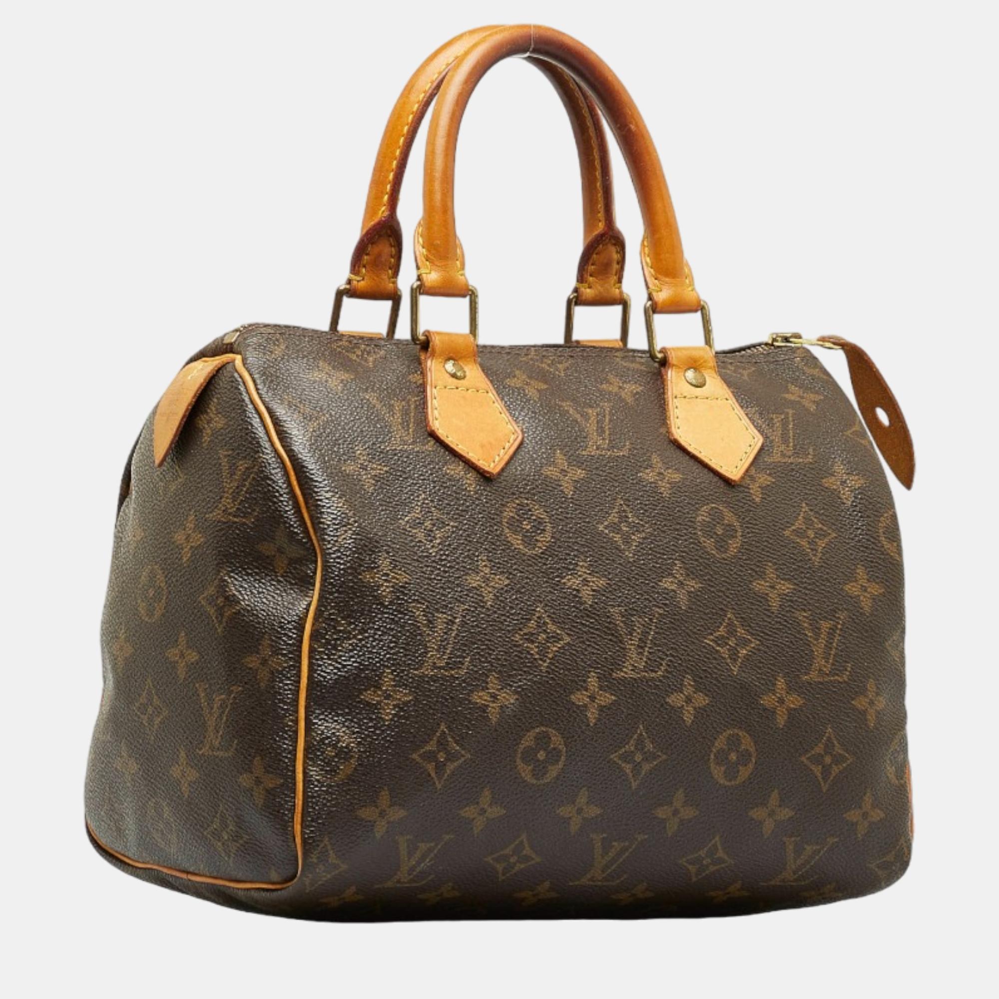 

Louis Vuitton Brown Canvas Monogram Speedy 25