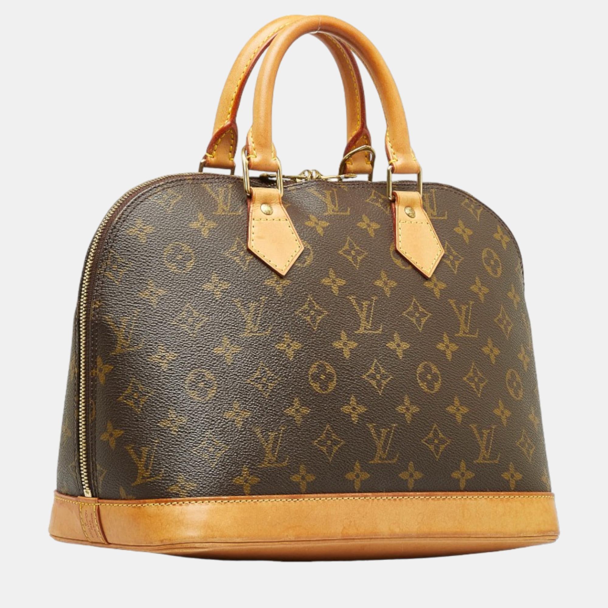 

Louis Vuitton Brown Canvas Monogram Alma PM