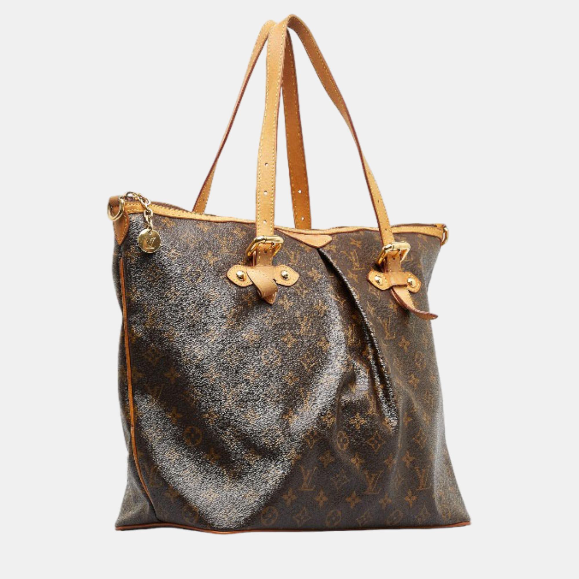 

Louis Vuitton Brown Canvas Monogram Palermo GM