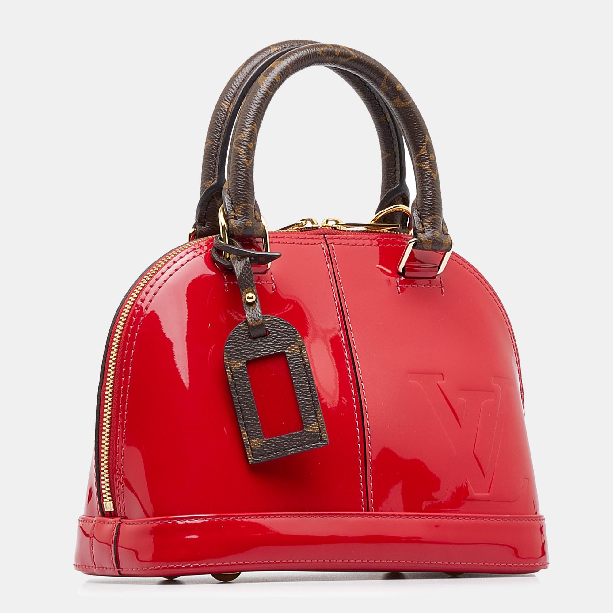 

Louis Vuitton Vernis Miroir Alma BB, Red