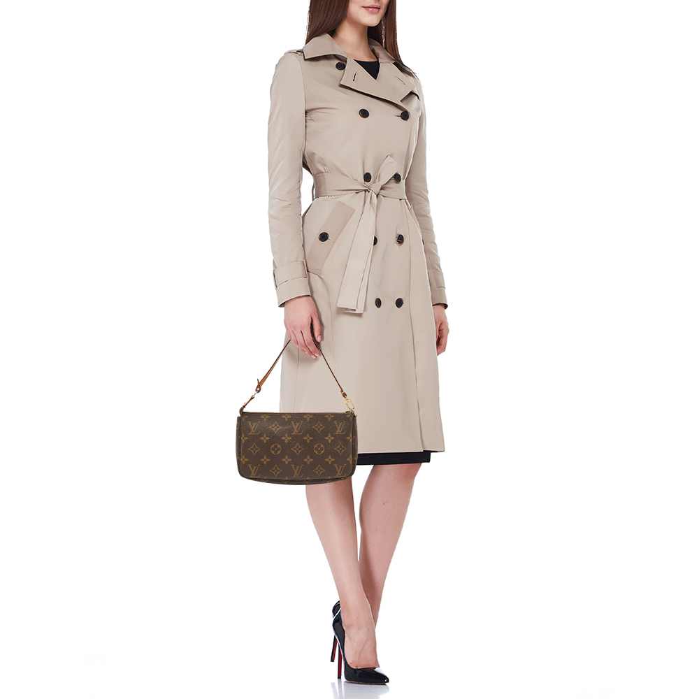

Louis Vuitton Monogram Canvas Pochette Accessoires Bag, Brown