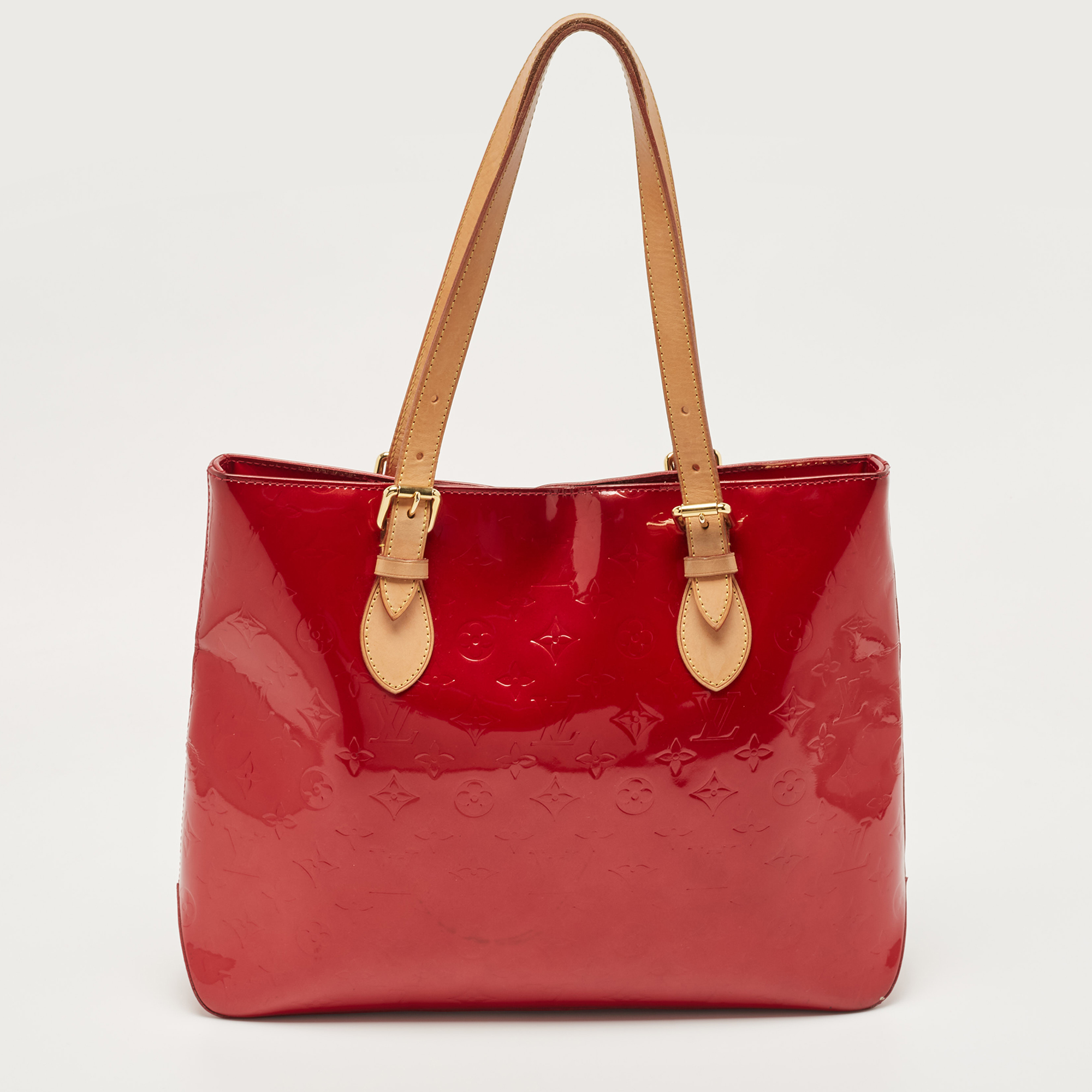 

Louis Vuitton Pomme D’amour Monogram Vernis Brentwood Bag, Red