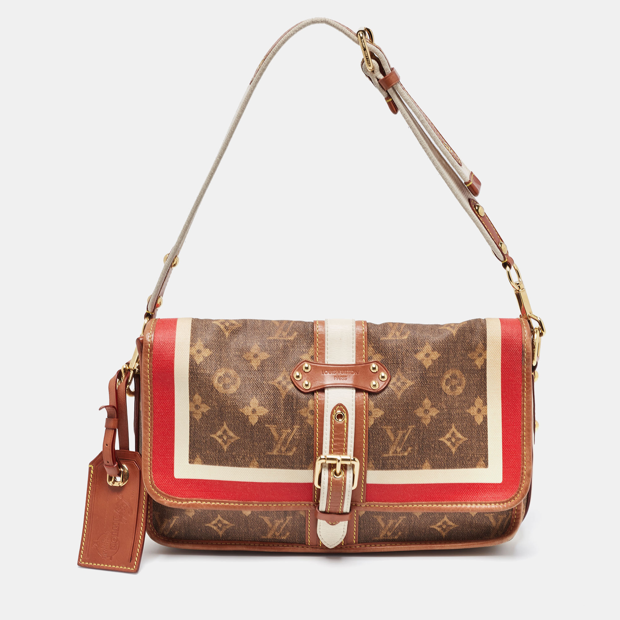 

Louis Vuitton Multi Canvas Tisse Porte Rayures Shoulder Bag, Multicolor