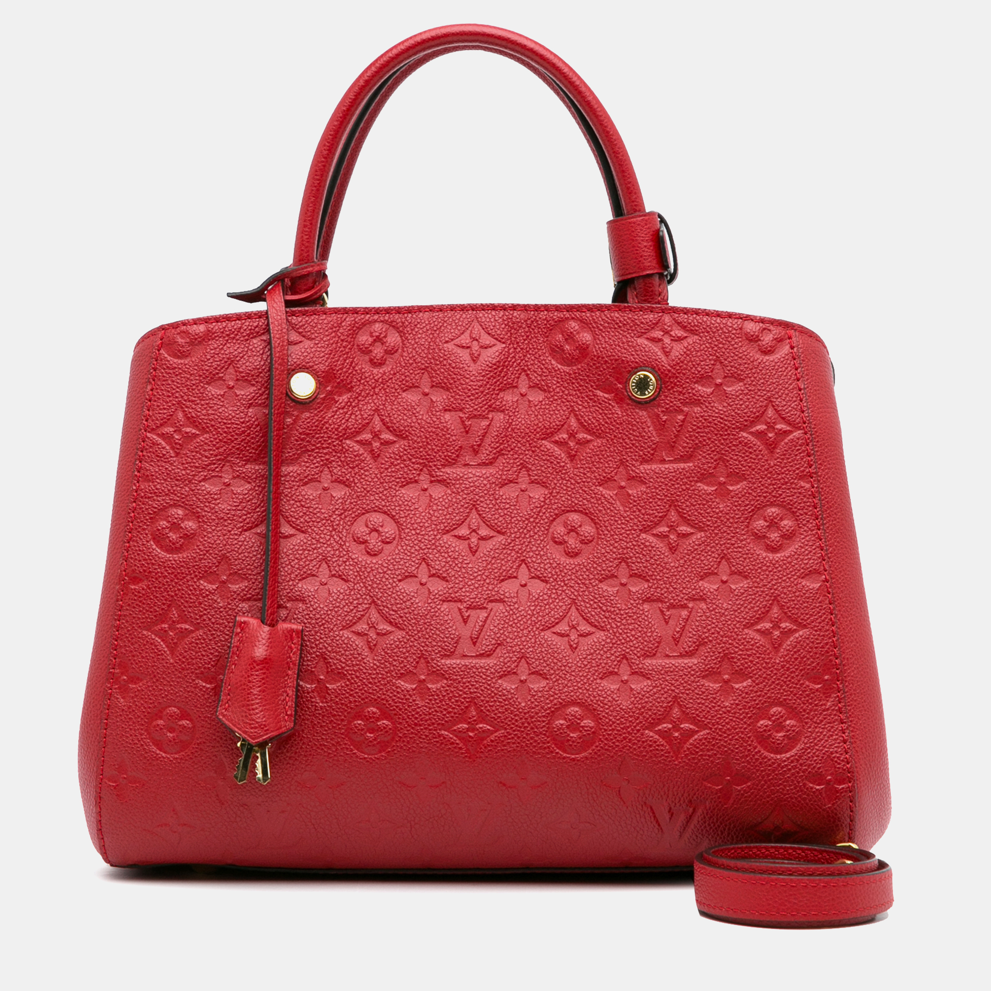 Red Louis Vuitton Empreinte Montaigne MM Bag, Жіноча зимова куртка louis  vuitton чорна та біла