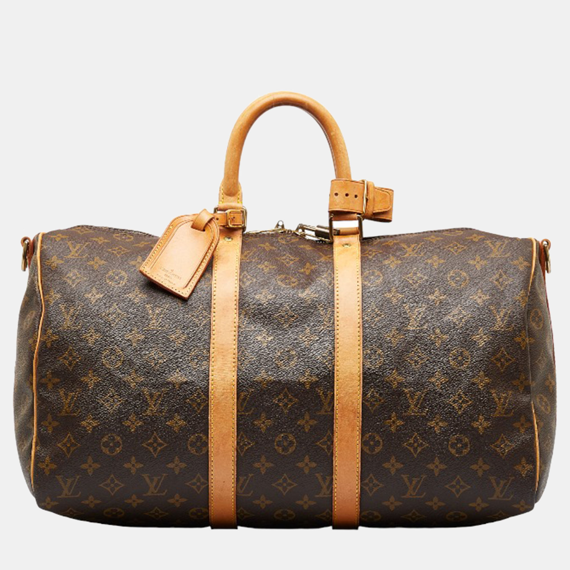 

Louis Vuitton Brown Canvas Monogram Keepall Bandouliere 45 Duffel Bag