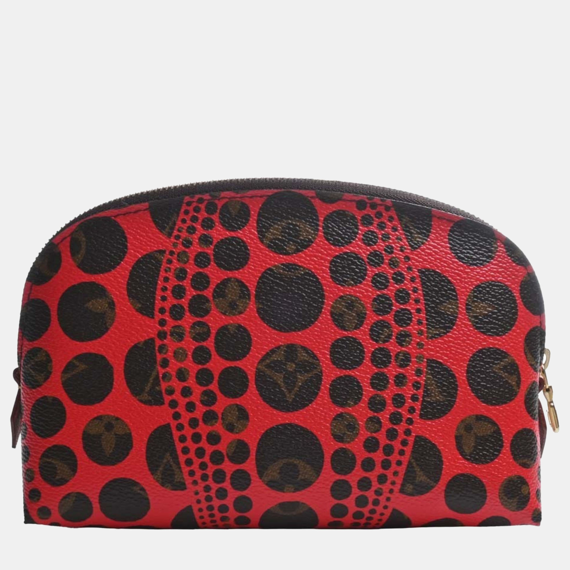 

Louis Vuitton Red/Black Monogram Canvas Yayoi Kusama Cosmetic Pouch