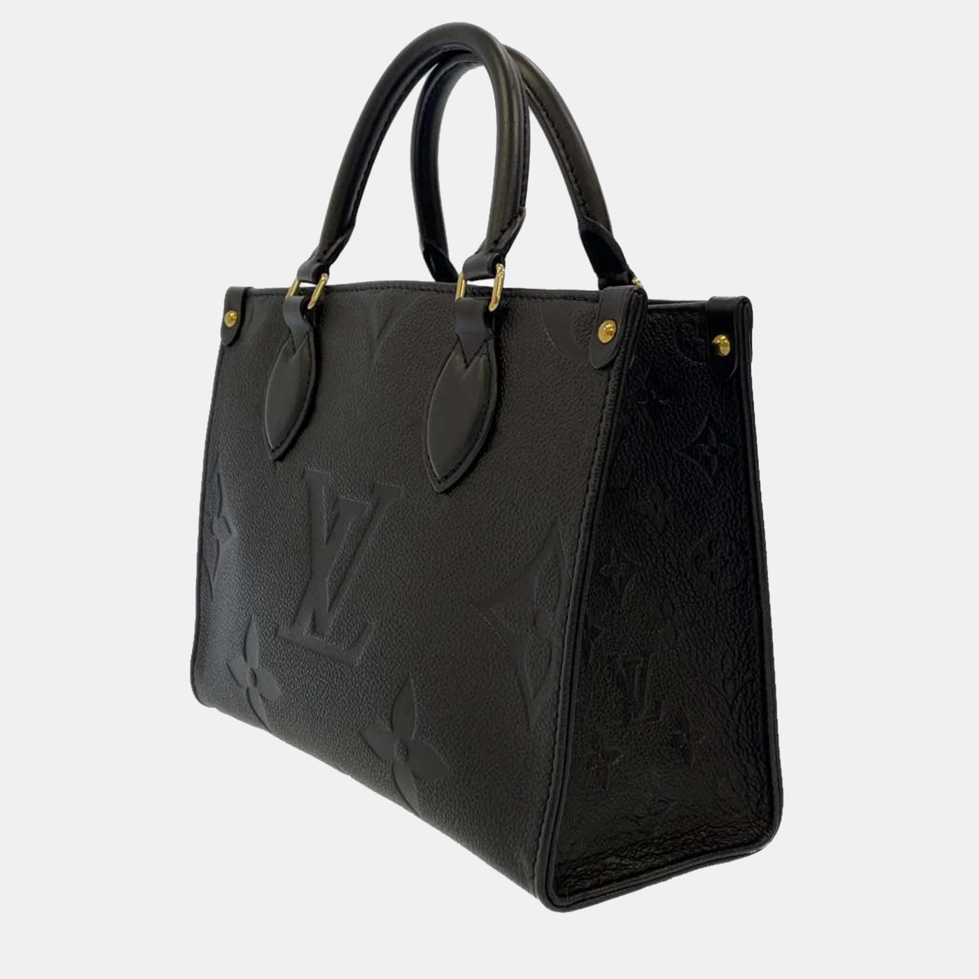 

Louis Vuitton Black Monogram Giant Empreinte Leather OnTheGo PM Tote Bag
