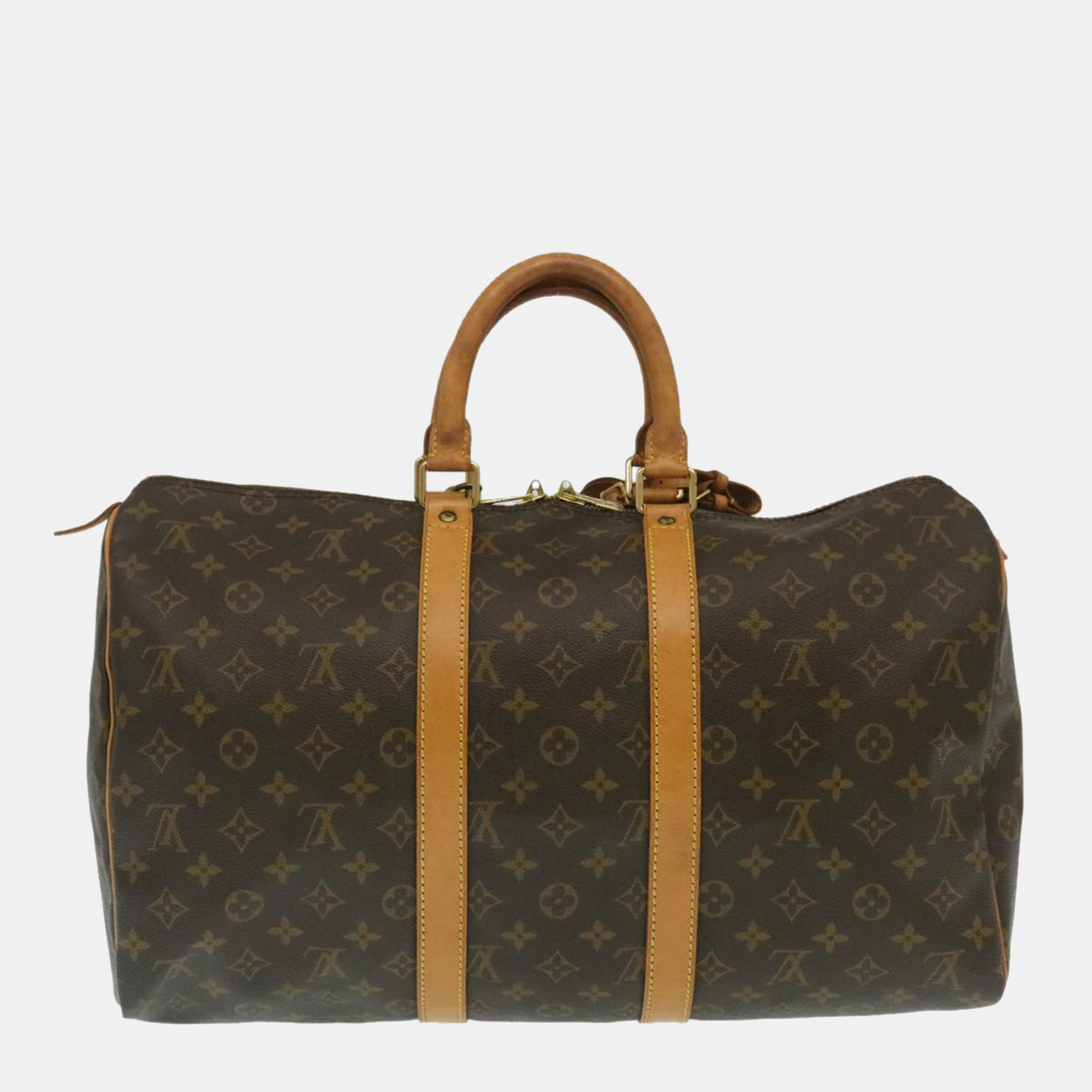 

Louis Vuitton Brown Canvas Monogram Keepall 45 Duffel Bag
