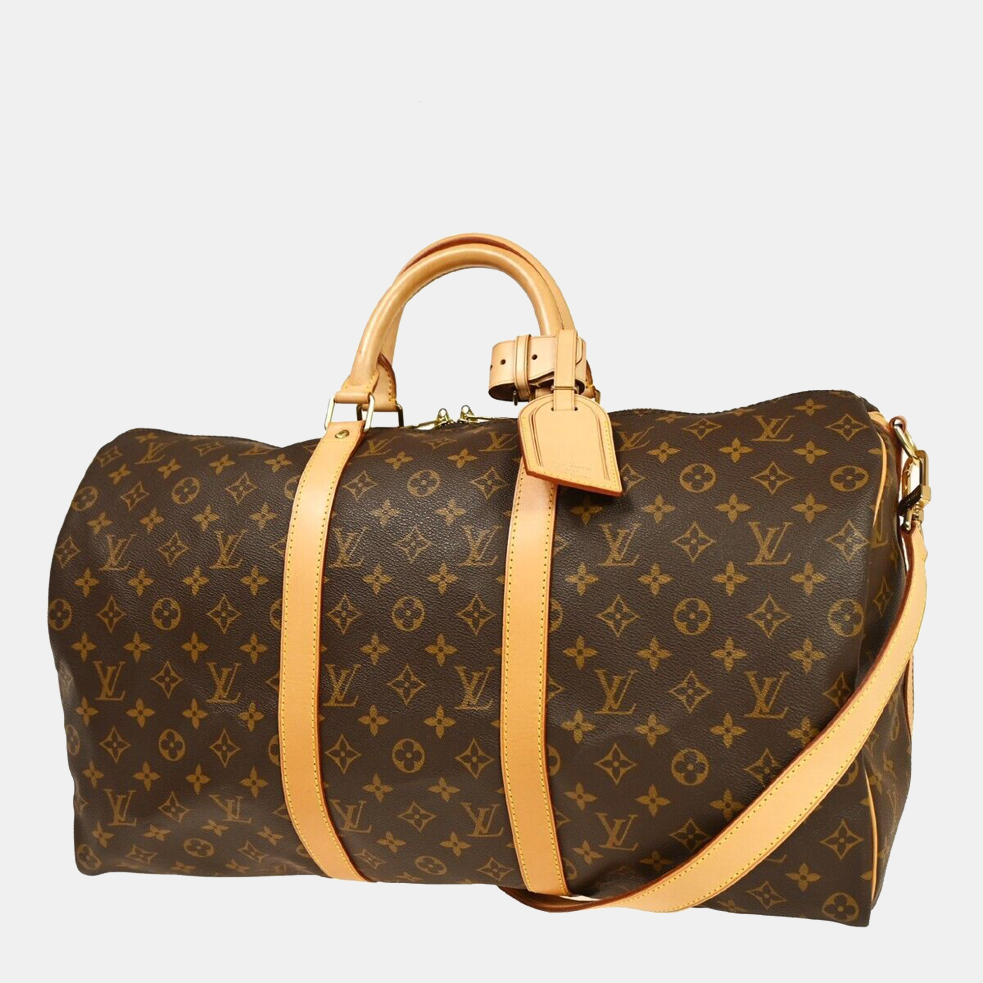 

Louis Vuitton Brown Canvas Monogram Keepall Bandouliere 50 Duffel Bag