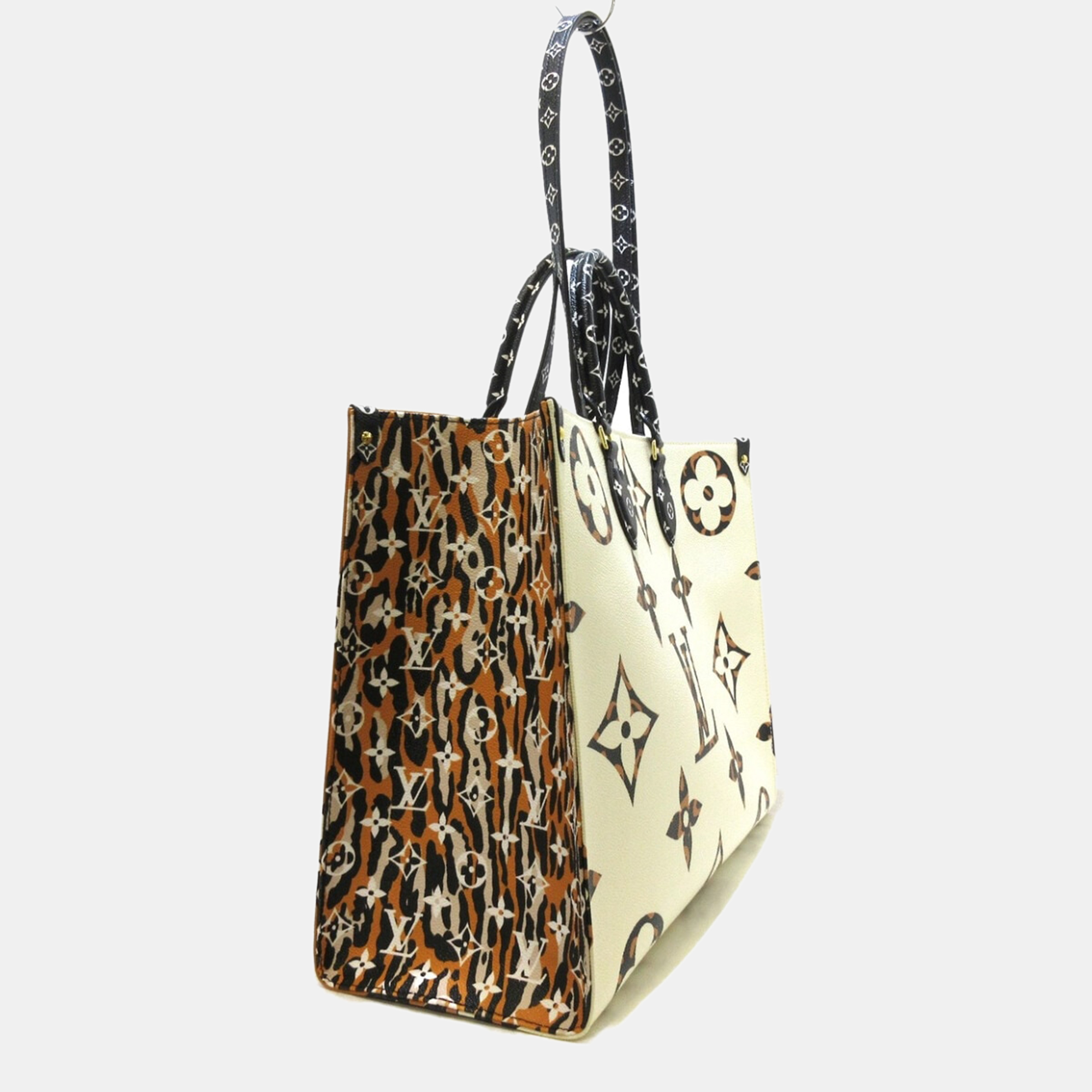 

Louis Vuitton Cream Monogram Jungle Canvas Onthego GM Tote Bag