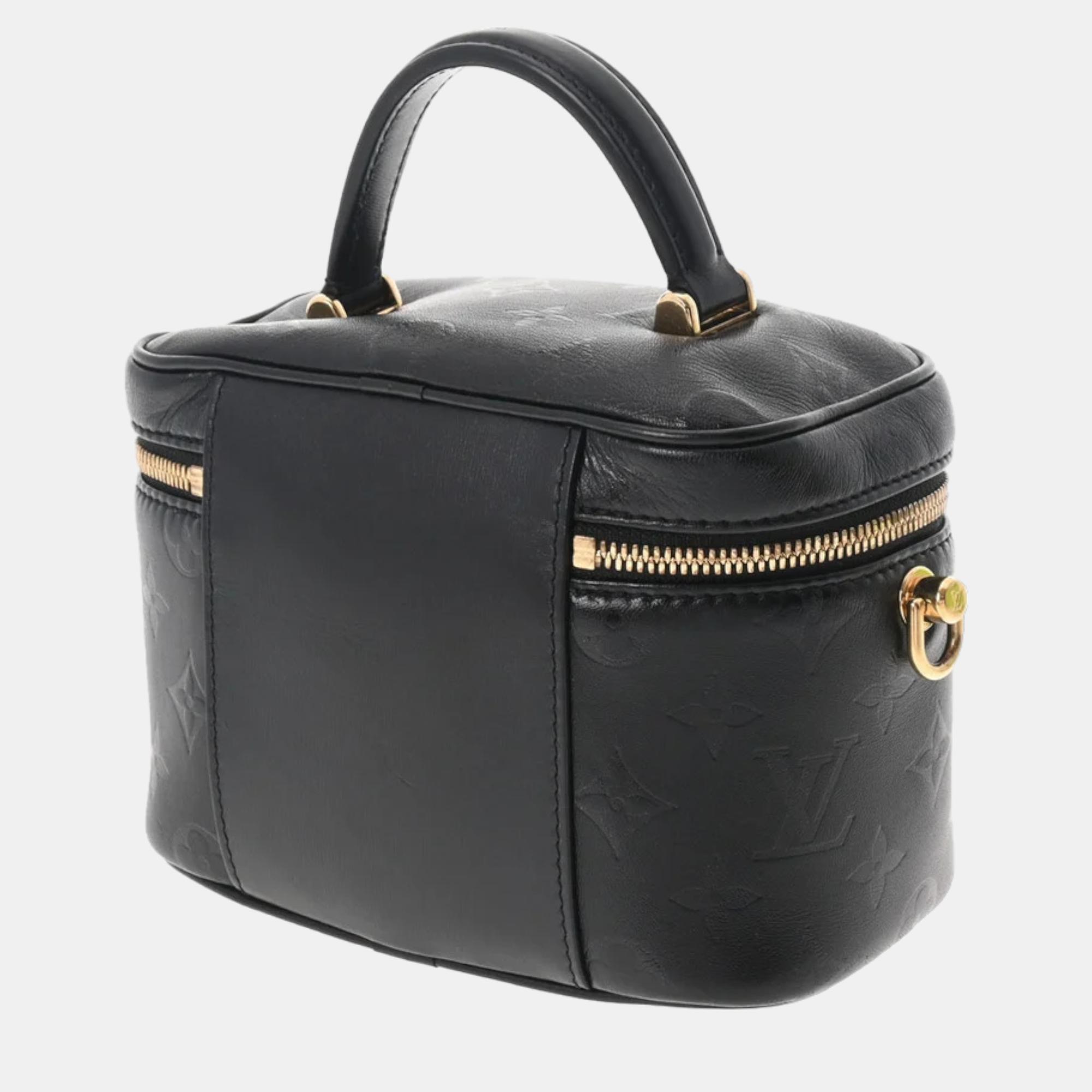 

Louis Vuitton Black Monogram Leather Ink PM Vanity Case