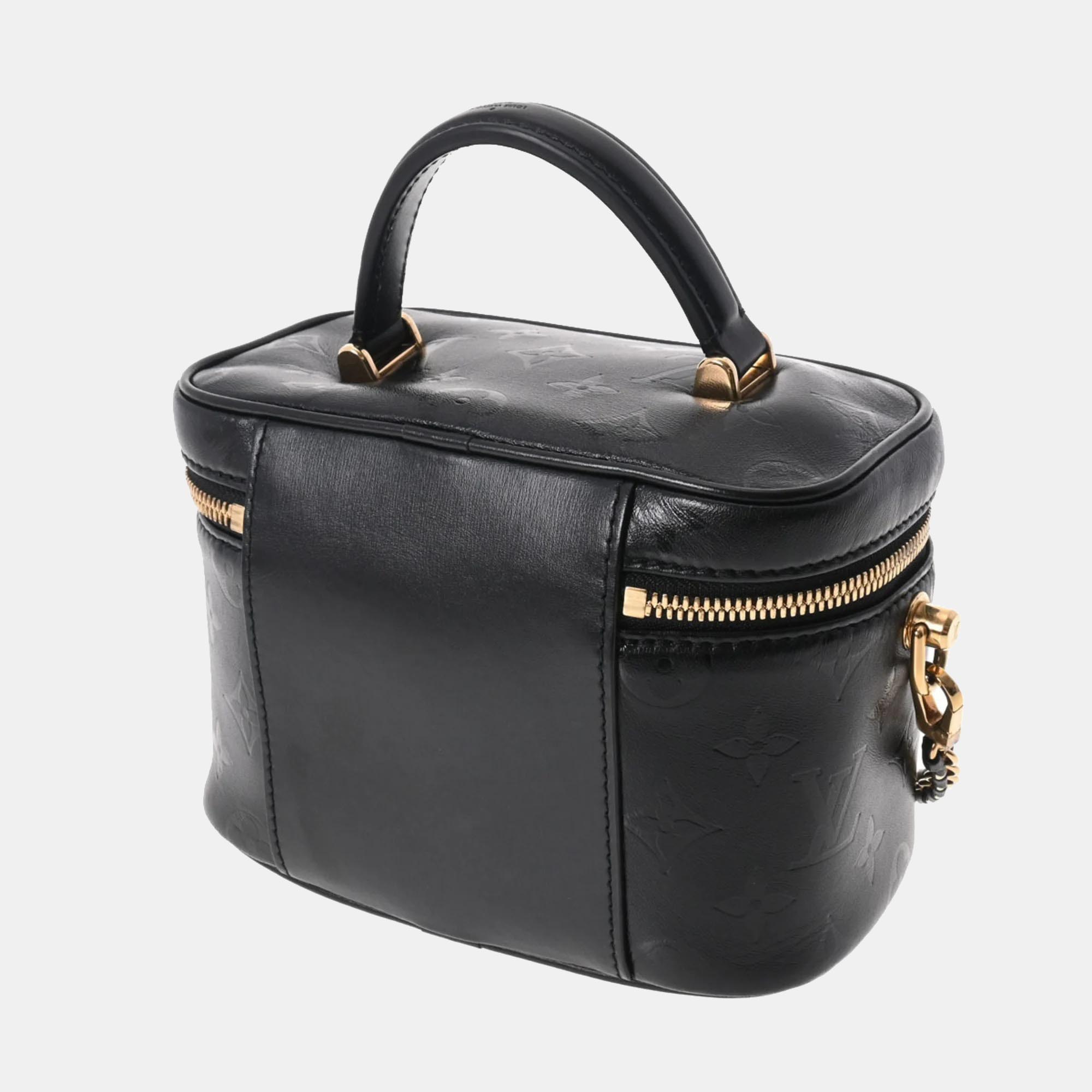 

Louis Vuitton Black Monogram Leather Ink Vanity PM Shoulder Bag