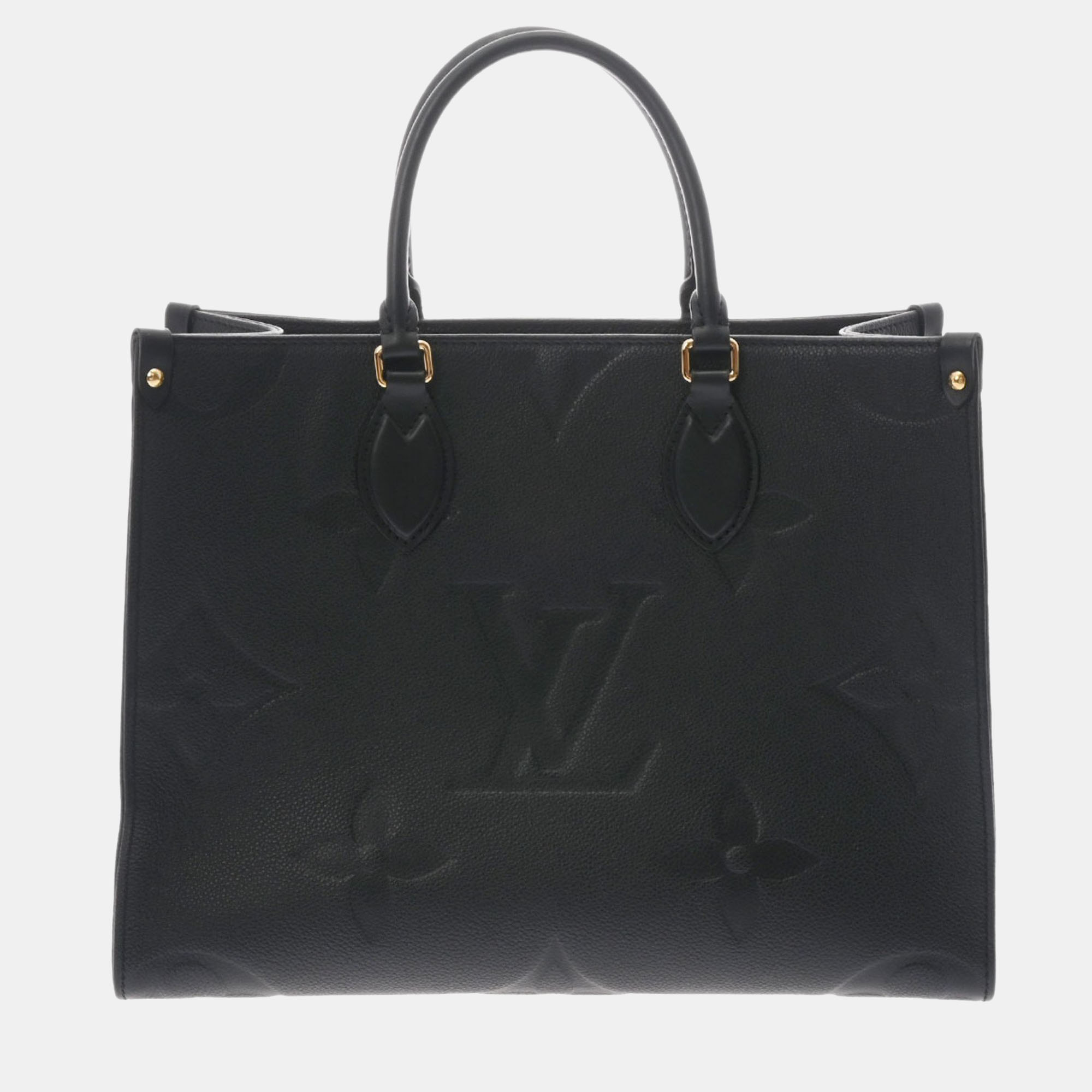 

Louis Vuitton Beige Monogram Empreinte Leather Onthego MM Tote Bag
