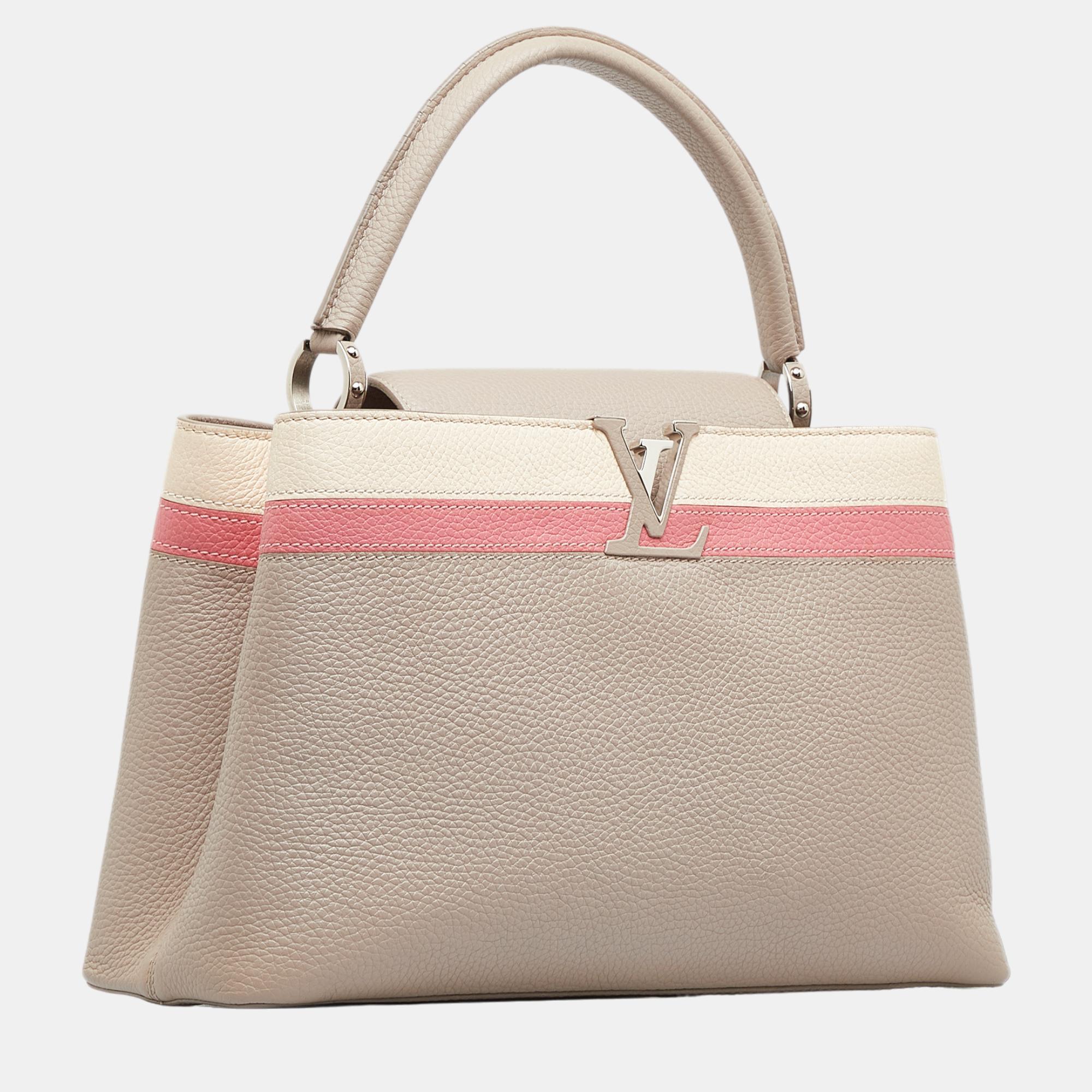 

Louis Vuitton Beige/Brown Capucines MM