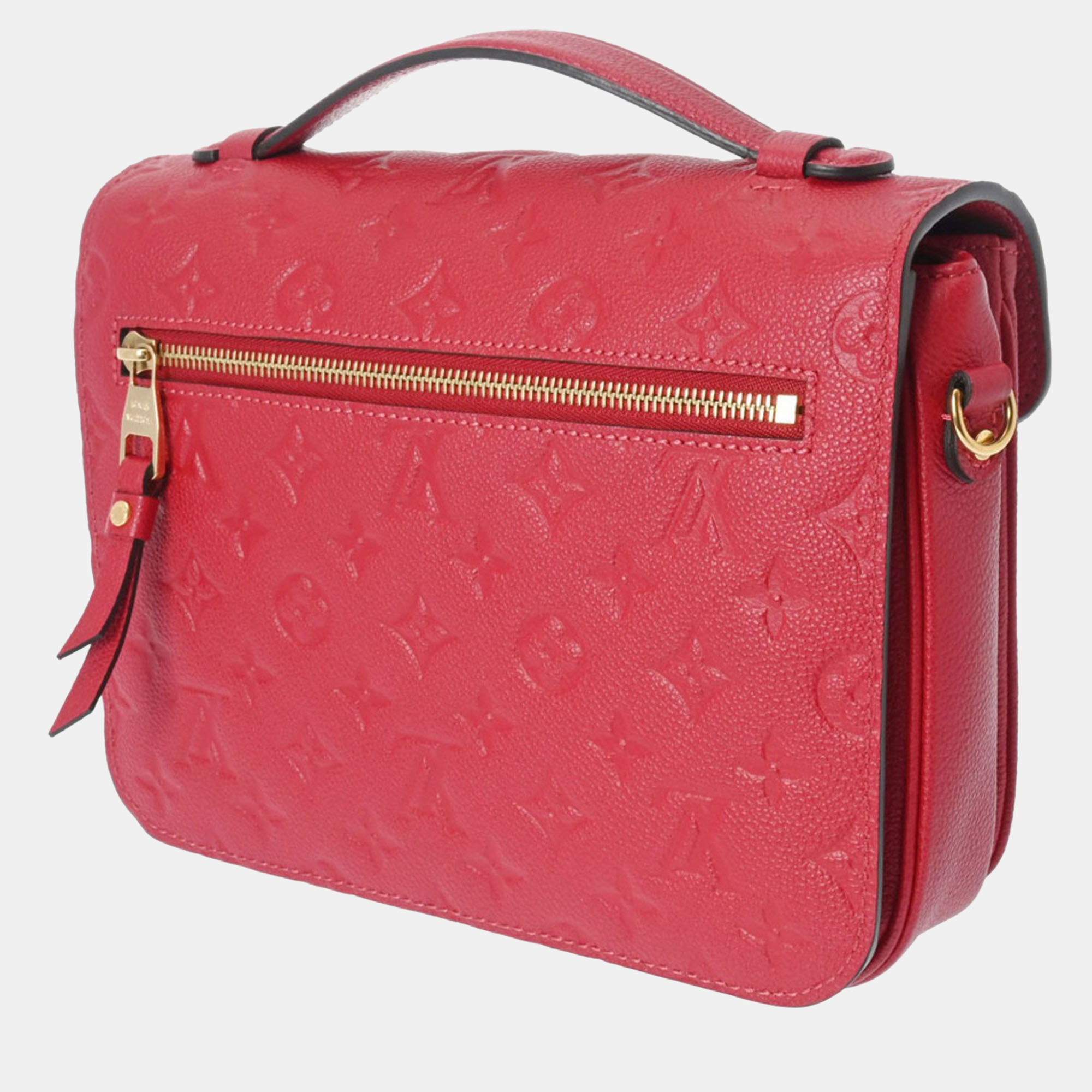 

Louis Vuitton Red Monogram Empreinte Leather Pochette Metis Shoulder Bag