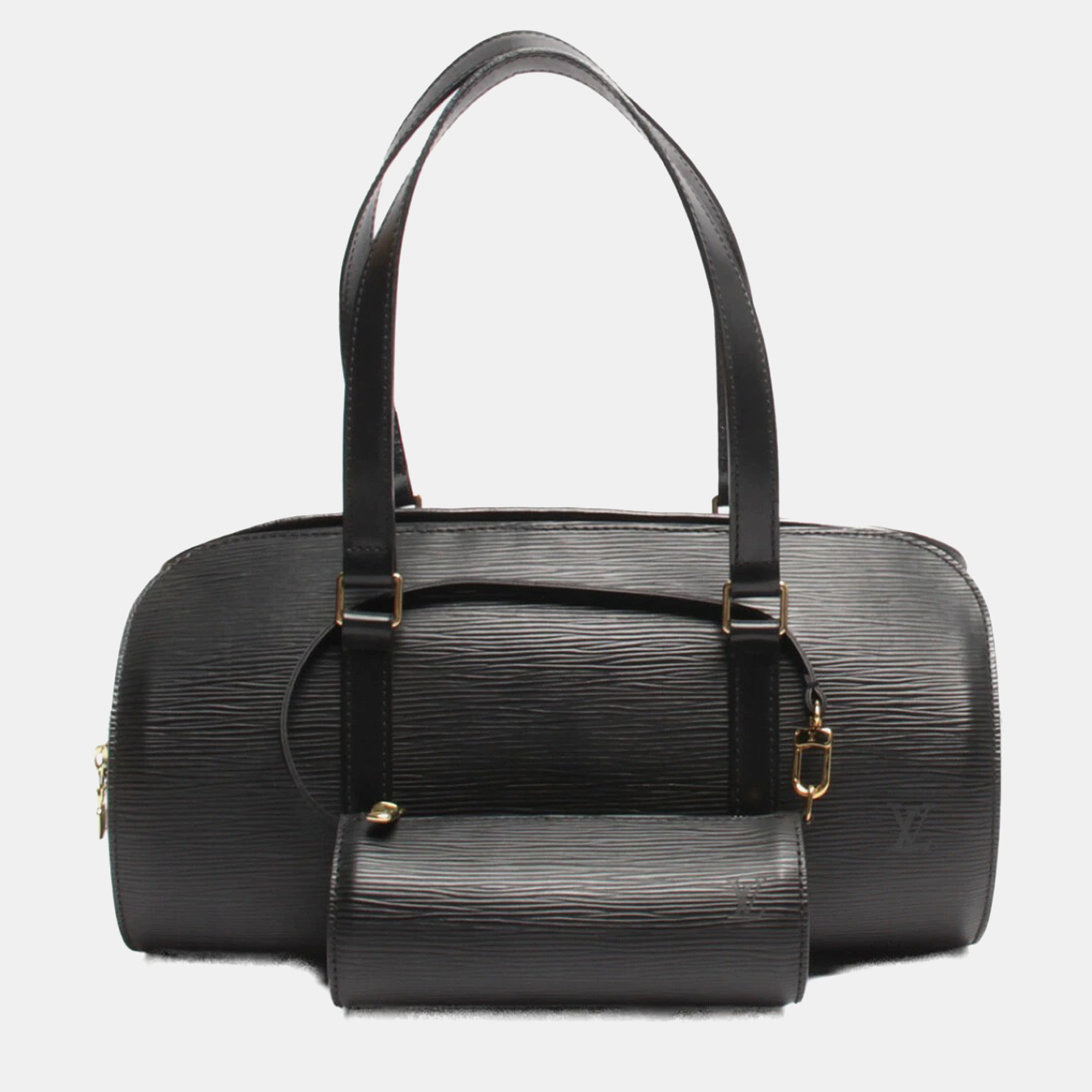 

Louis Vuitton Black Epi Leather Soufflot Satchel Bag