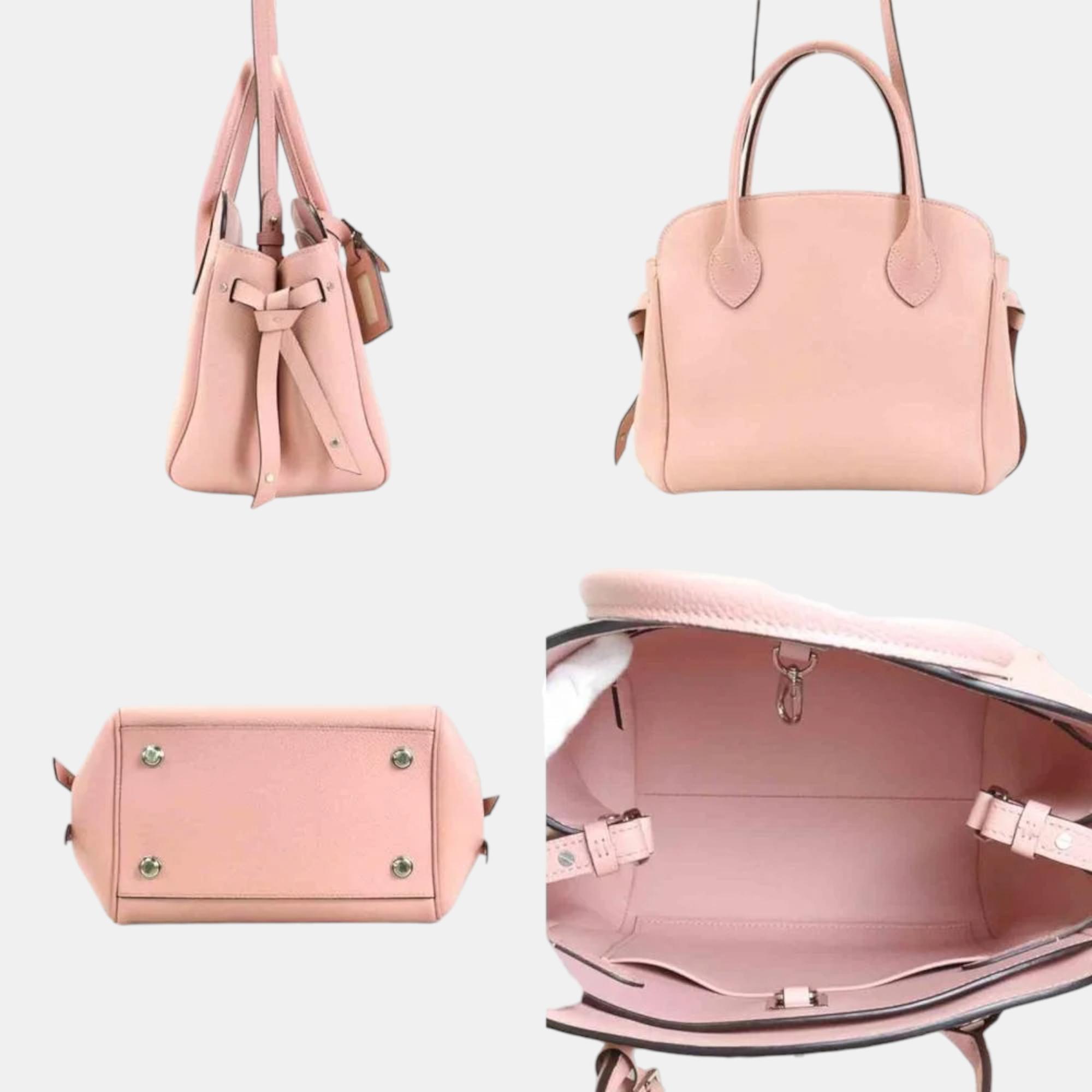 

Louis Vuitton Pink Leather  Milla Satchel Bag