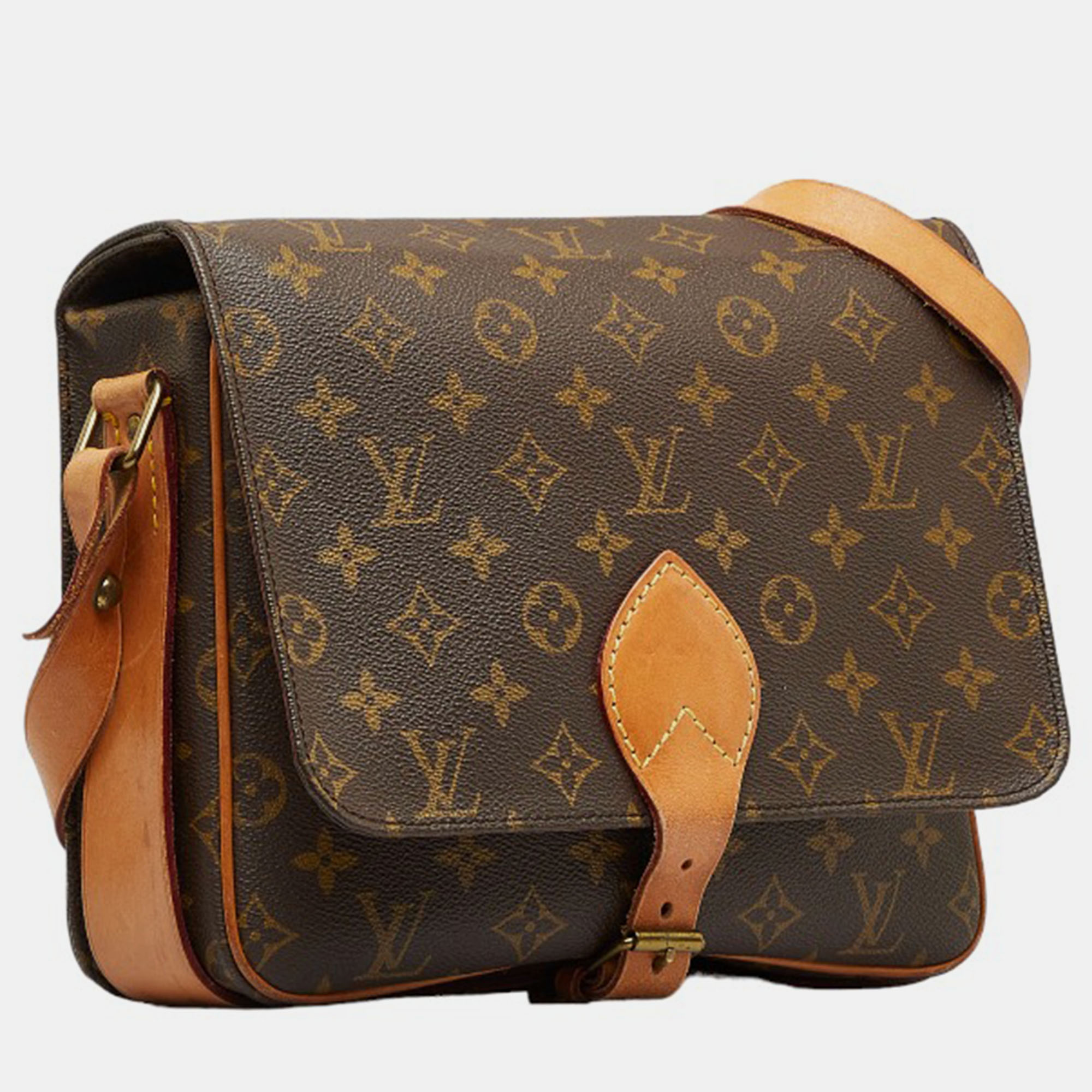 

Louis Vuitton Brown Monogram Canvas GM Cartouchiere Shoulder Bag