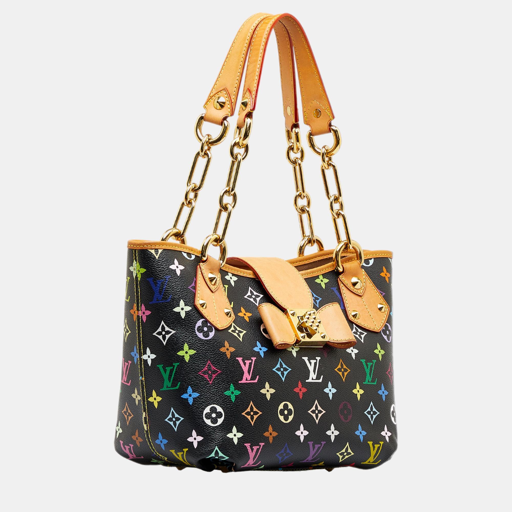 

Louis Vuitton Black Monogram Multicolor Annie MM