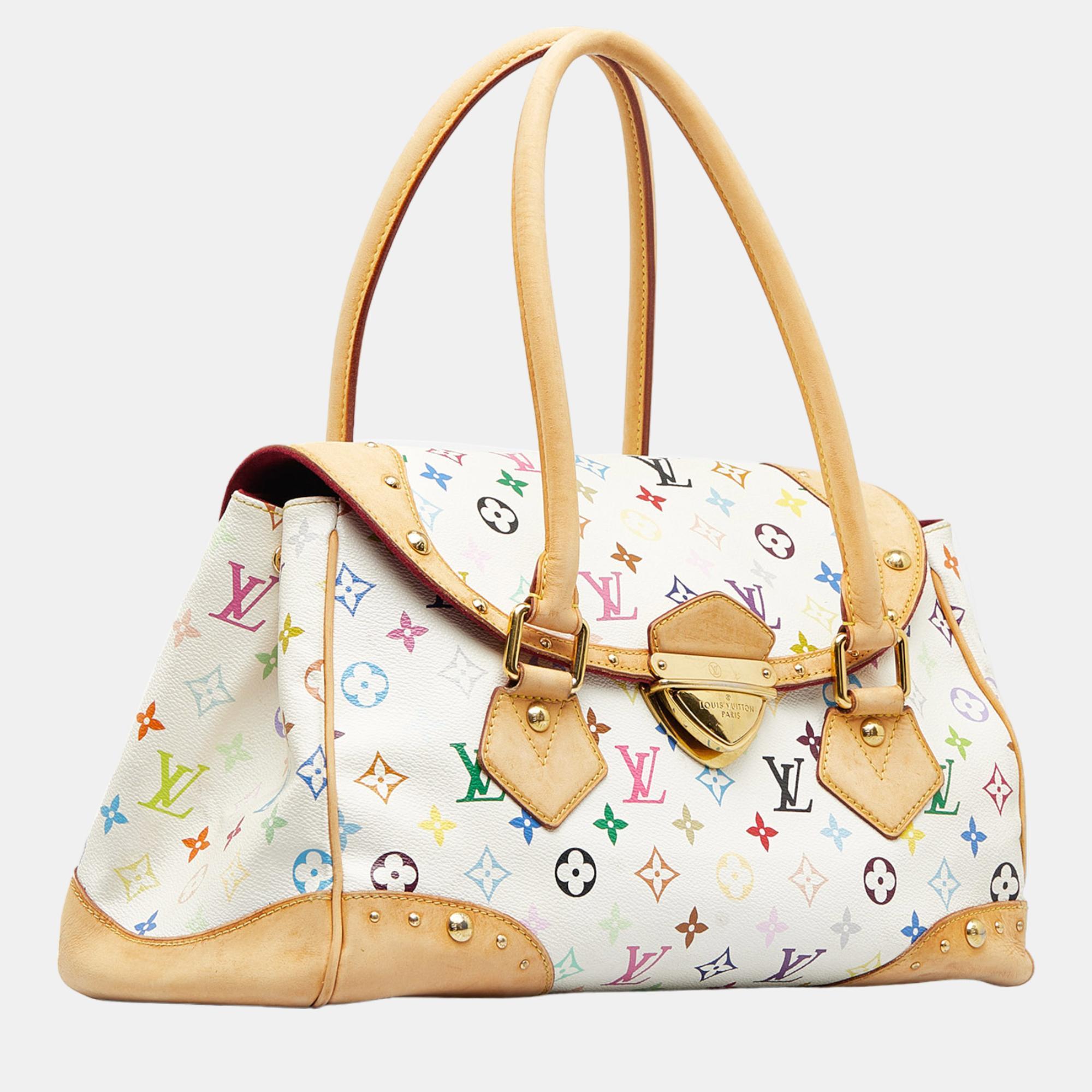 

Louis Vuitton White Monogram Multicolore Beverly GM