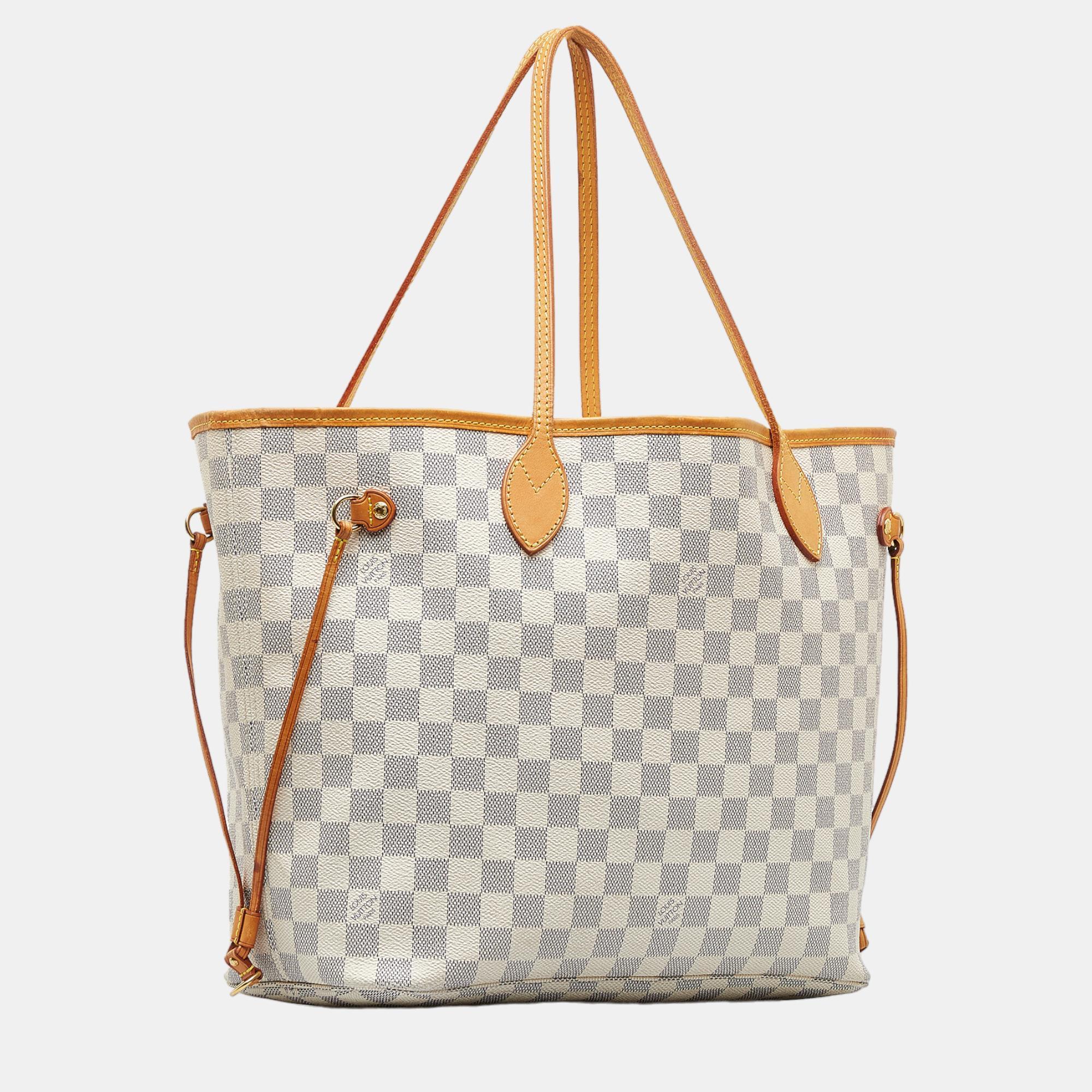 

Louis Vuitton Blue/White Damier Azur Neverfull MM
