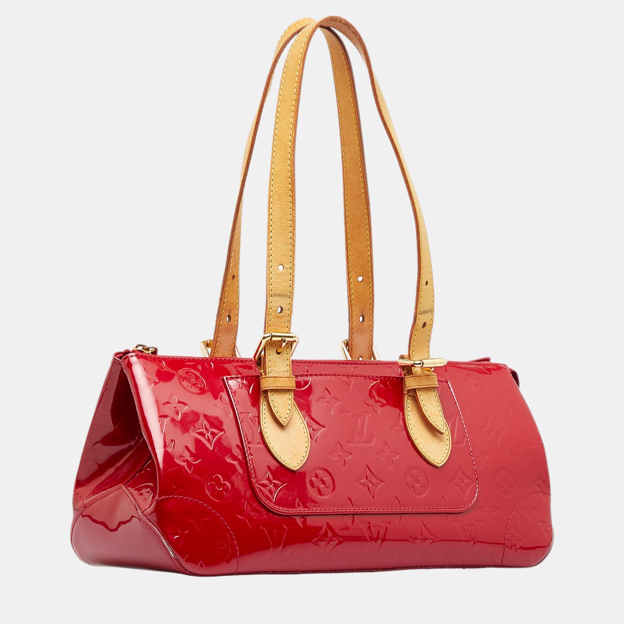 

Louis Vuitton Red Monogram Vernis Rosewood Avenue